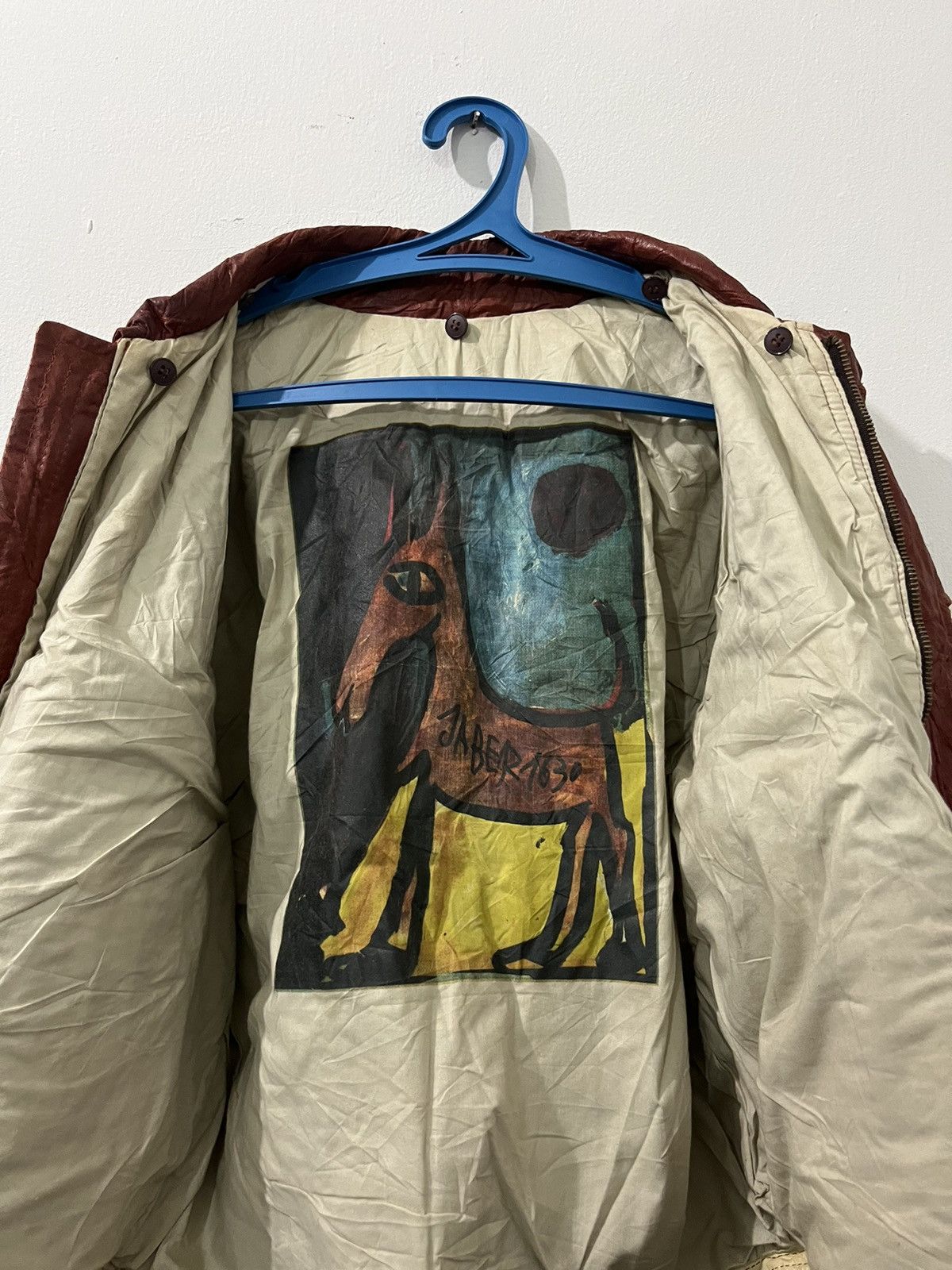 Jiberish VINTAGE 80s LEATHER JACKETS BOMBER STYLE Size US L / EU 52-54 / 3 - 8 Thumbnail