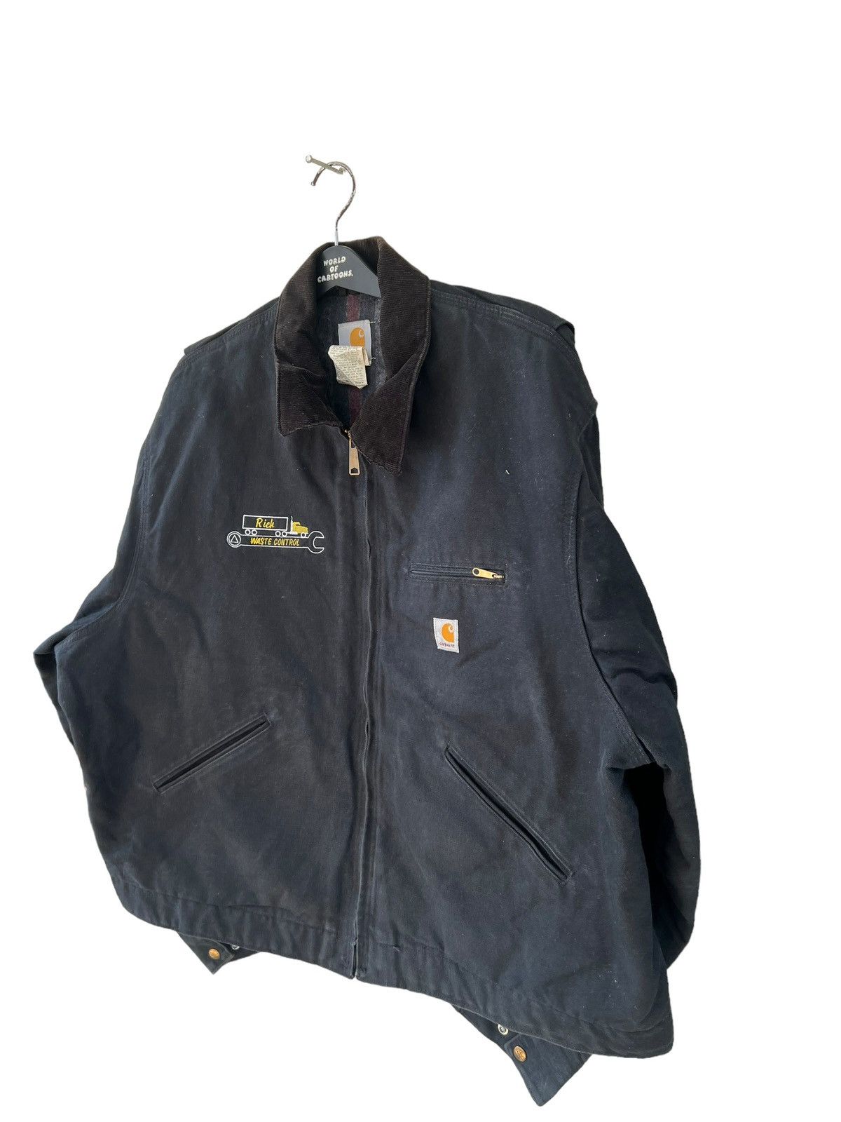 Carhartt Vintage 90s Carhartt Detroit Dusty Black Denim Jacket XXL Size US XXL / EU 58 / 5 - 10 Thumbnail