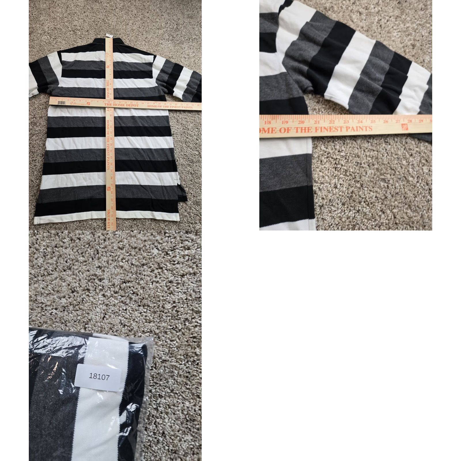 Vintage VINTAGE Polo Sport Polo Shirt Mens M Gray Striped Long Sleeve Pullover 90s Polo Shirt Mens 90s Shirt Size US M / EU 48-50 / 2 - 8 Thumbnail