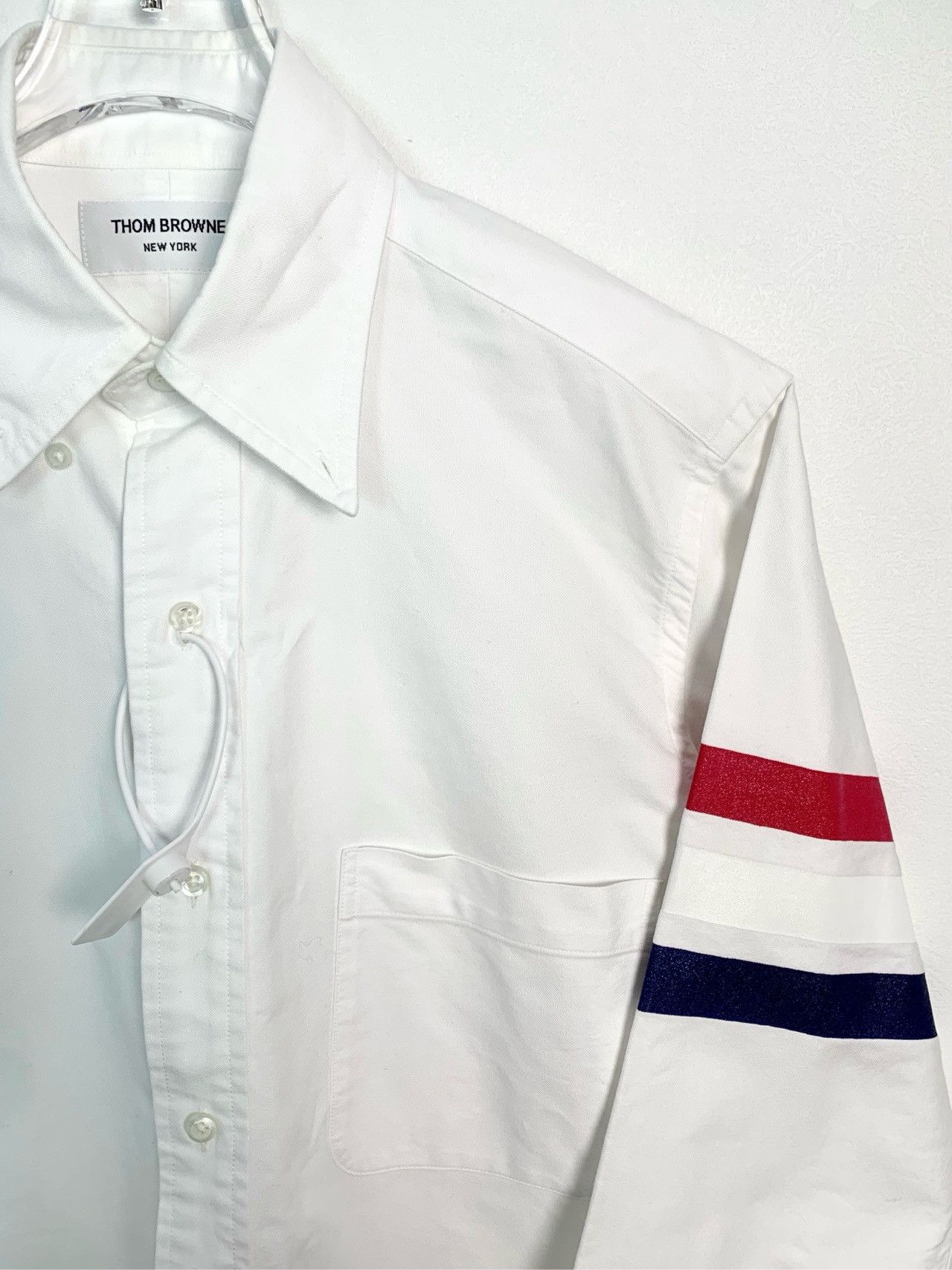 Thom Browne Thom Browne Shirt White Tricolor Stripe Collar Size XS / US 0-2 / IT 36-38 - 6 Thumbnail