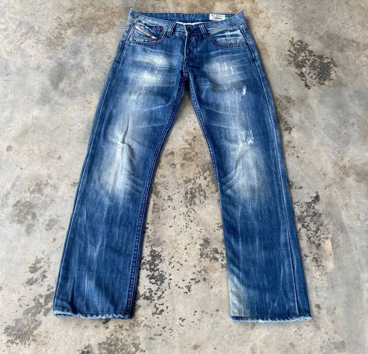 Diesel DIESEL THANAZ 008TS WASH DISTRESSED DENIM ITALY Size US 29 - 3 Thumbnail