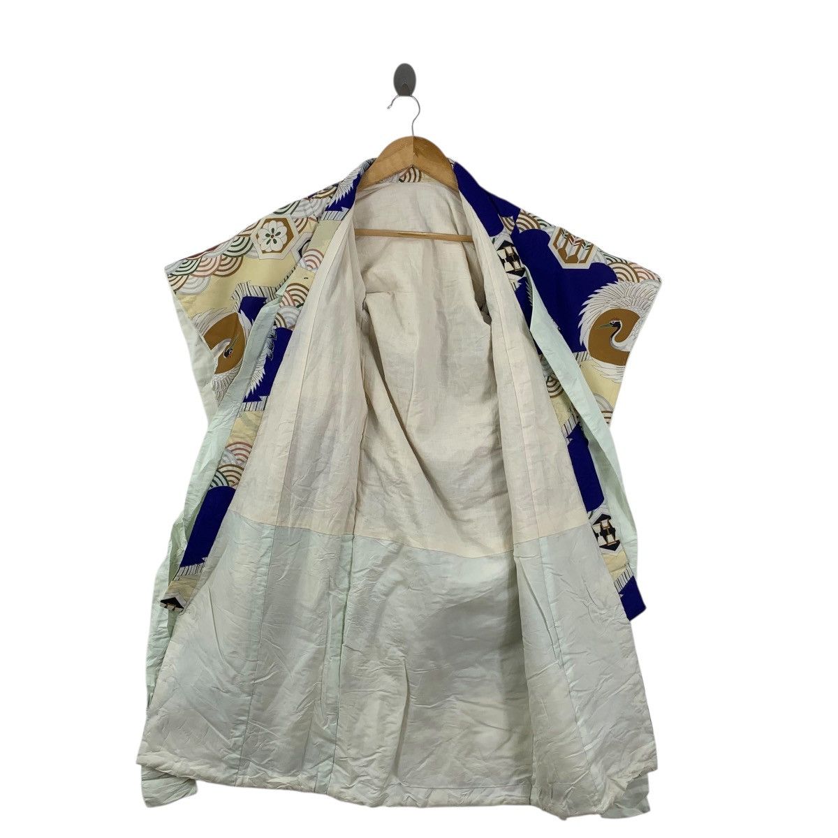 Vintage Vintage 70s KIMONO JAPAN SEIGAIHA Crane Traditional Geisha Size S / US 4 / IT 40 - 7 Thumbnail