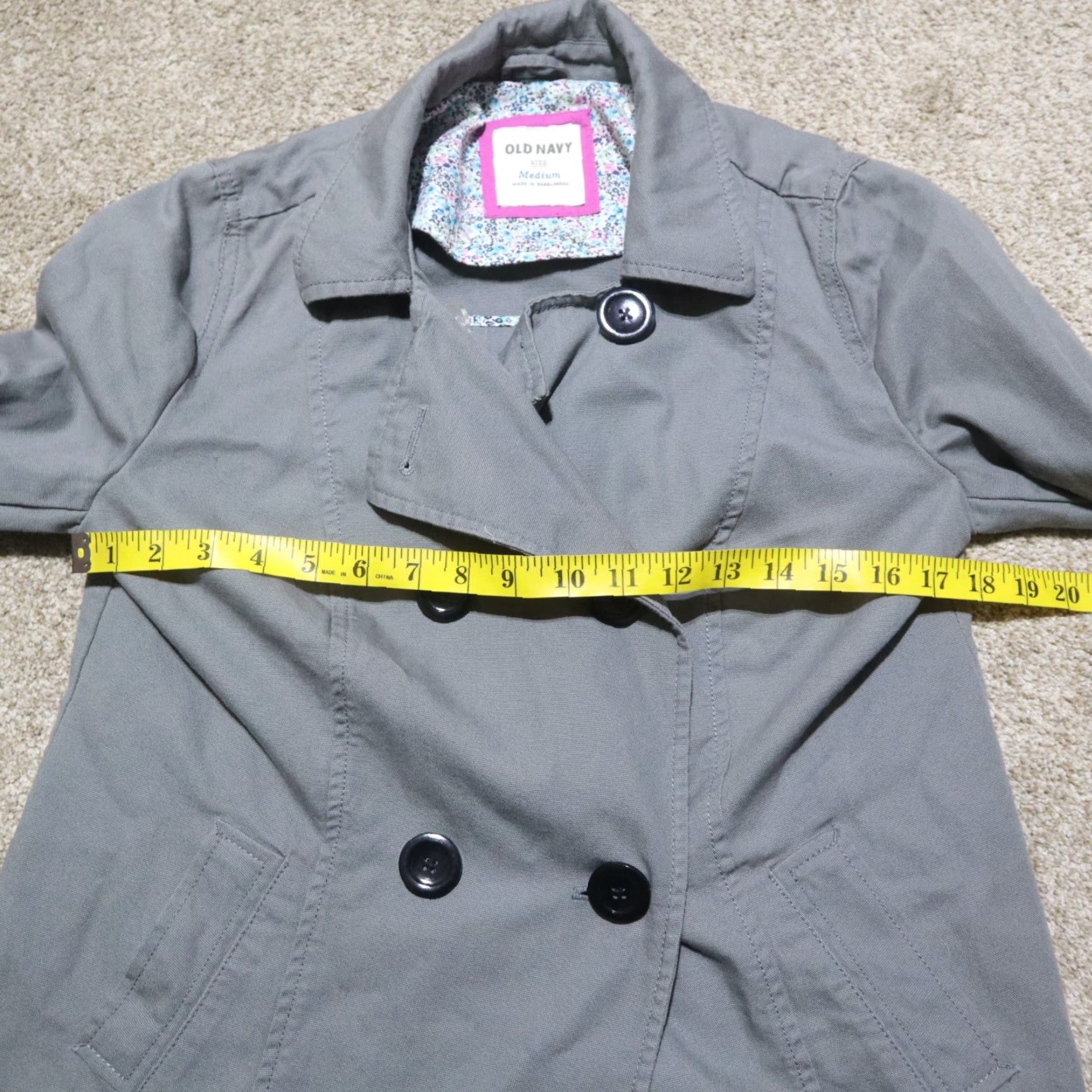 Old Navy Old Navy Jacket Women's M Gray Cotton Basic Jacket Size M / US 6-8 / IT 42-44 - 4 Thumbnail