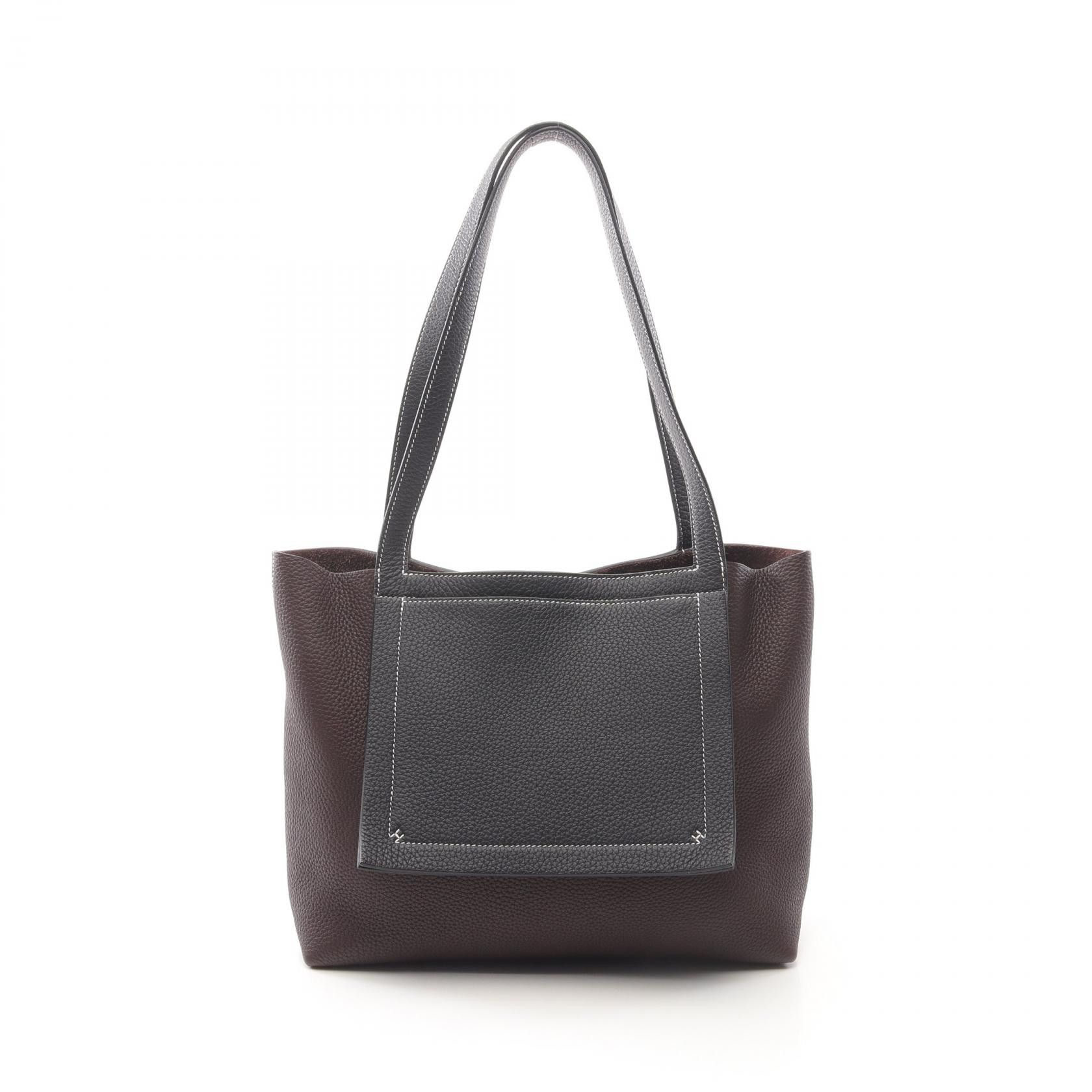 Hermes Hermes Cabas Selleier 31 Taurillon Clemence Tote Bag Leather Tote Bag Stamp B (2023) in Brown