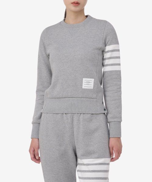 Thom Browne o1s22i1n0924 4-Bar Crewneck Sweater in Grey Size XS / US 0-2 / IT 36-38 - 1 Thumbnail