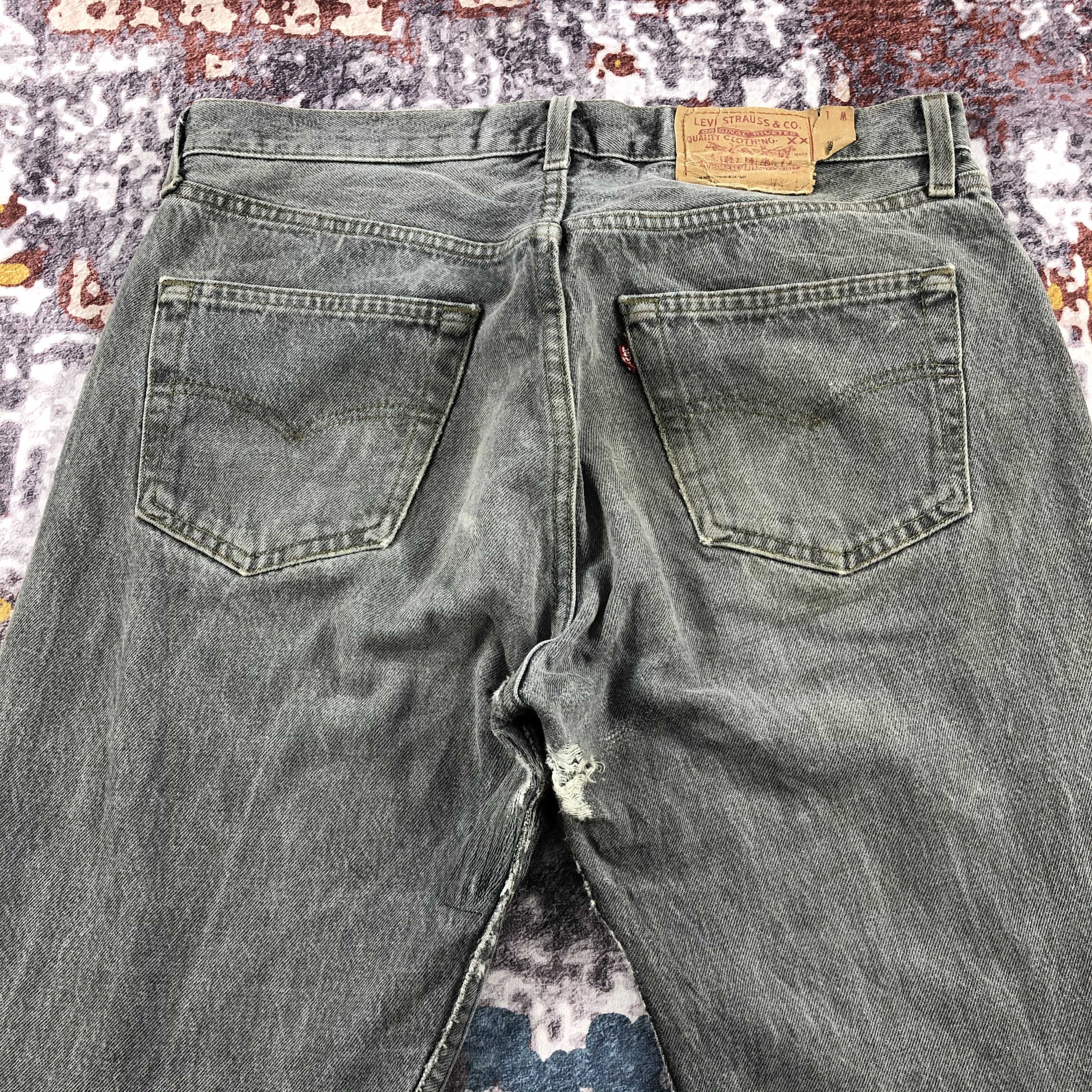 Levi's × Vintage 90s Vintage Faded Black Levis 501 Jeans-JM2104 Size US 35 - 4 Thumbnail