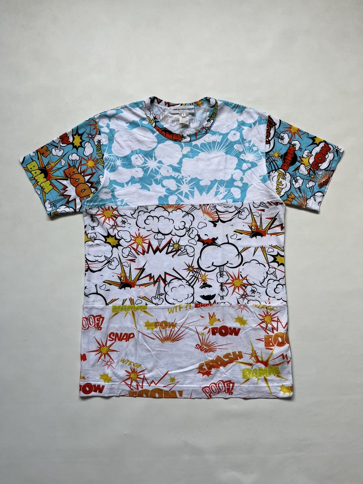 Comme des Garcons SHIRT Comme des Garcons Shirt AW19 "Vertical Comic Print" T-Shirt Size US L / EU 52-54 / 3 - 1 Thumbnail