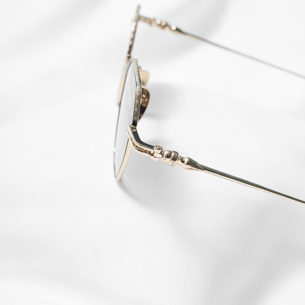 Chrome Hearts CHROME HEARTS EVACULATION MATTE BLACK/GOLD PLATED SUNGLASSES Size ONE SIZE - 3 Thumbnail