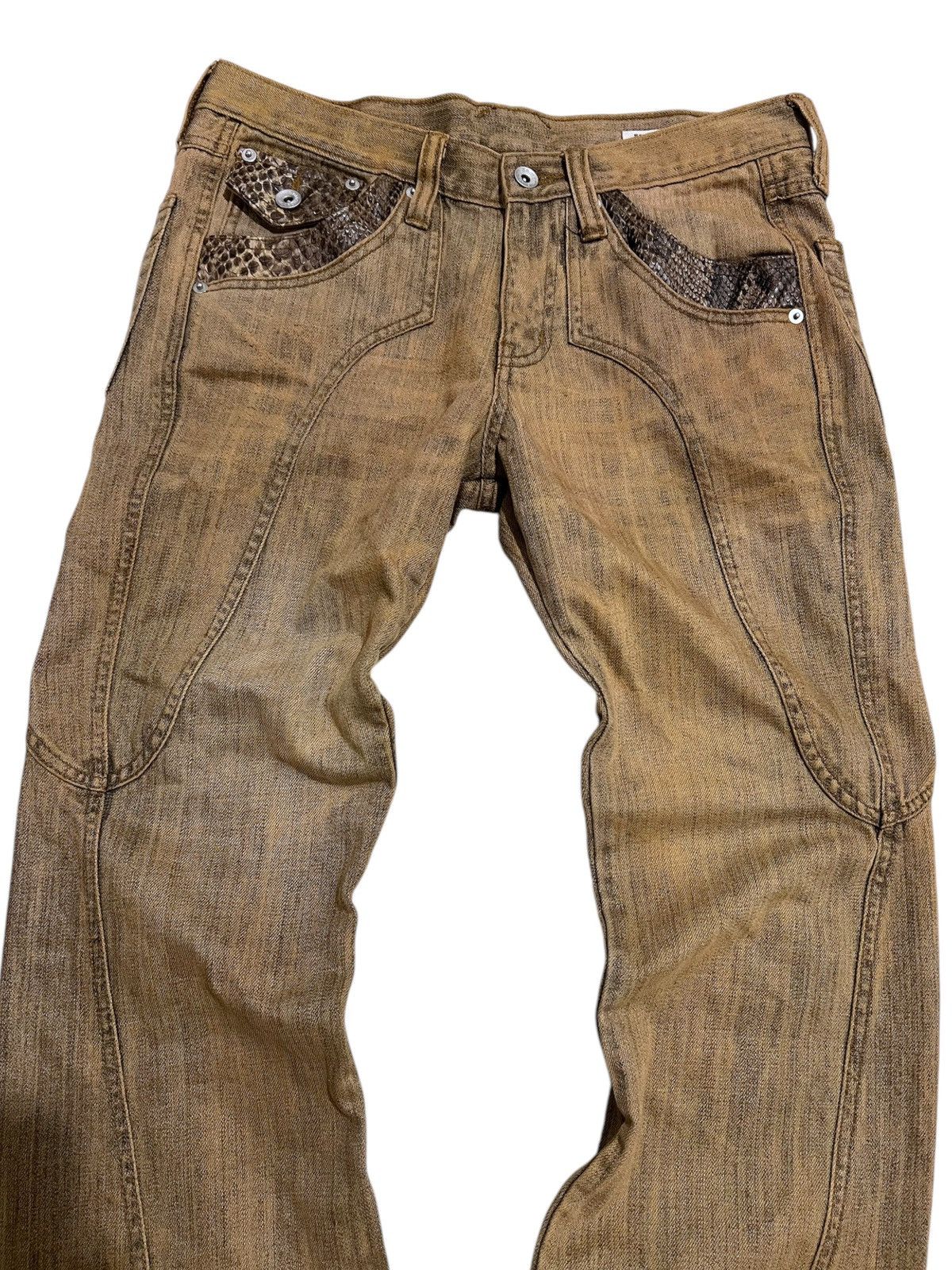 If Six Was Nine Semantic design distressed mudwash flared denim pants Size US 31 - 3 Thumbnail