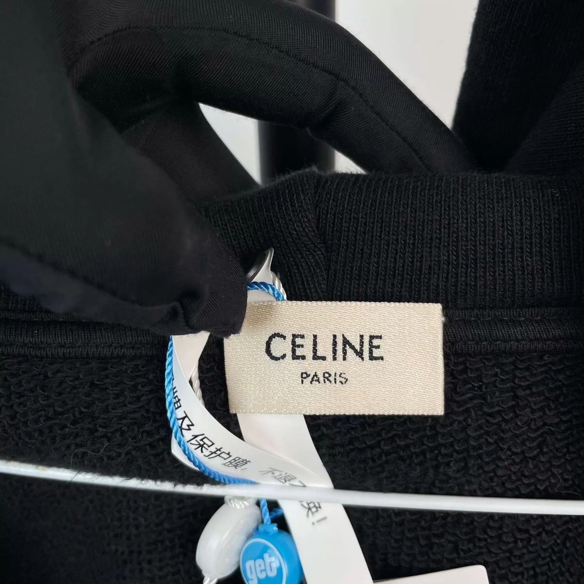 Celine Celine cotton zip hoodie black L 95 new Size L / US 10 / IT 46 - 3 Thumbnail