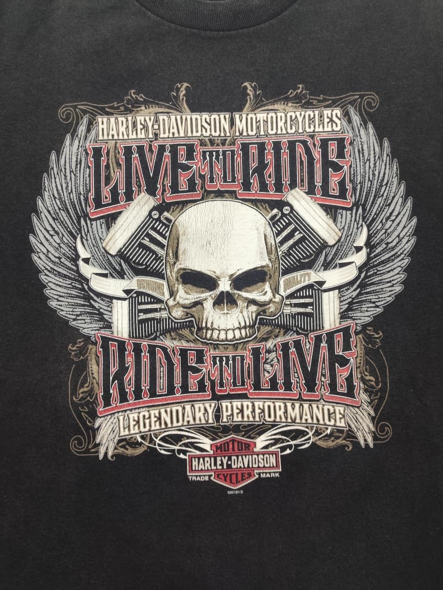 Harley Davidson Vintage Harley Davidson Live To Ride Legendary Performance Size US L / EU 52-54 / 3 - 2 Thumbnail