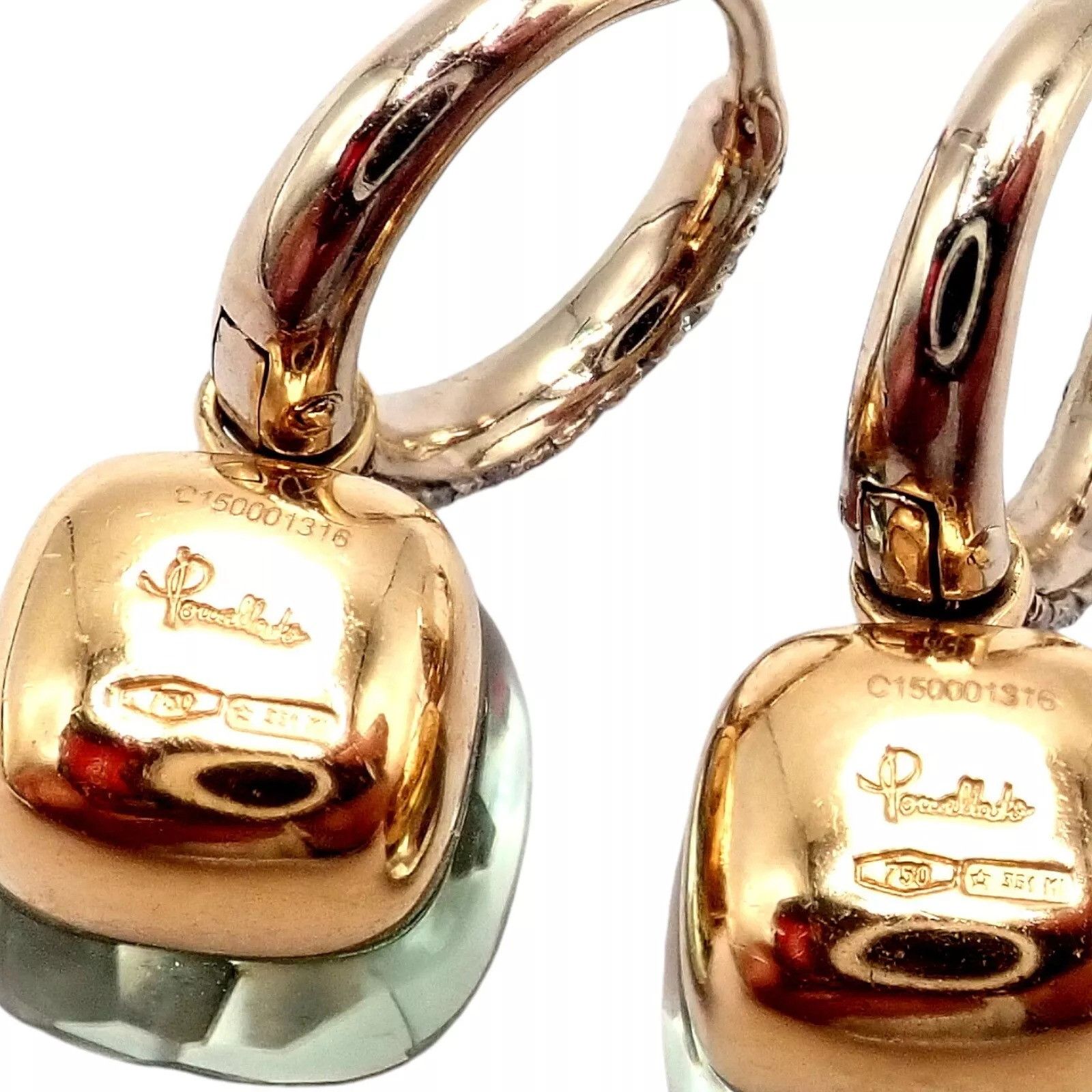 Pomellato Pomellato Nudo 18k Diamond Prasiolite Earrings Size ONE SIZE - 4 Thumbnail