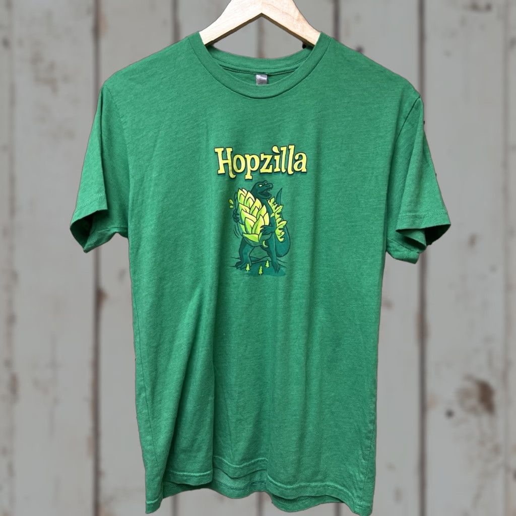 Next Level Mens T-Shirt Green Beer Lawson's Hopzilla Vermont Dino M Short Sleeve Crew Neck Medium Size US M / EU 48-50 / 2 - 1 Thumbnail