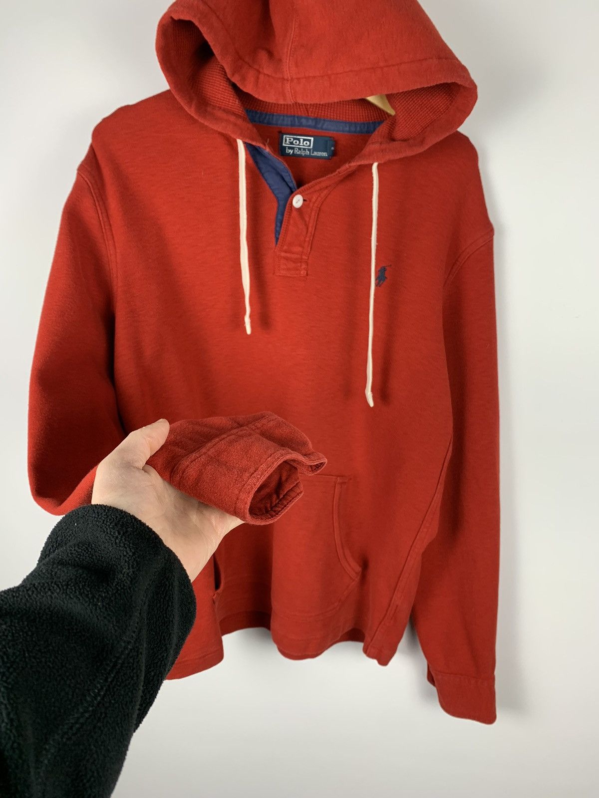 Vintage Y2K Polo Ralph Lauren Heavyweight Hoodie Size S Red