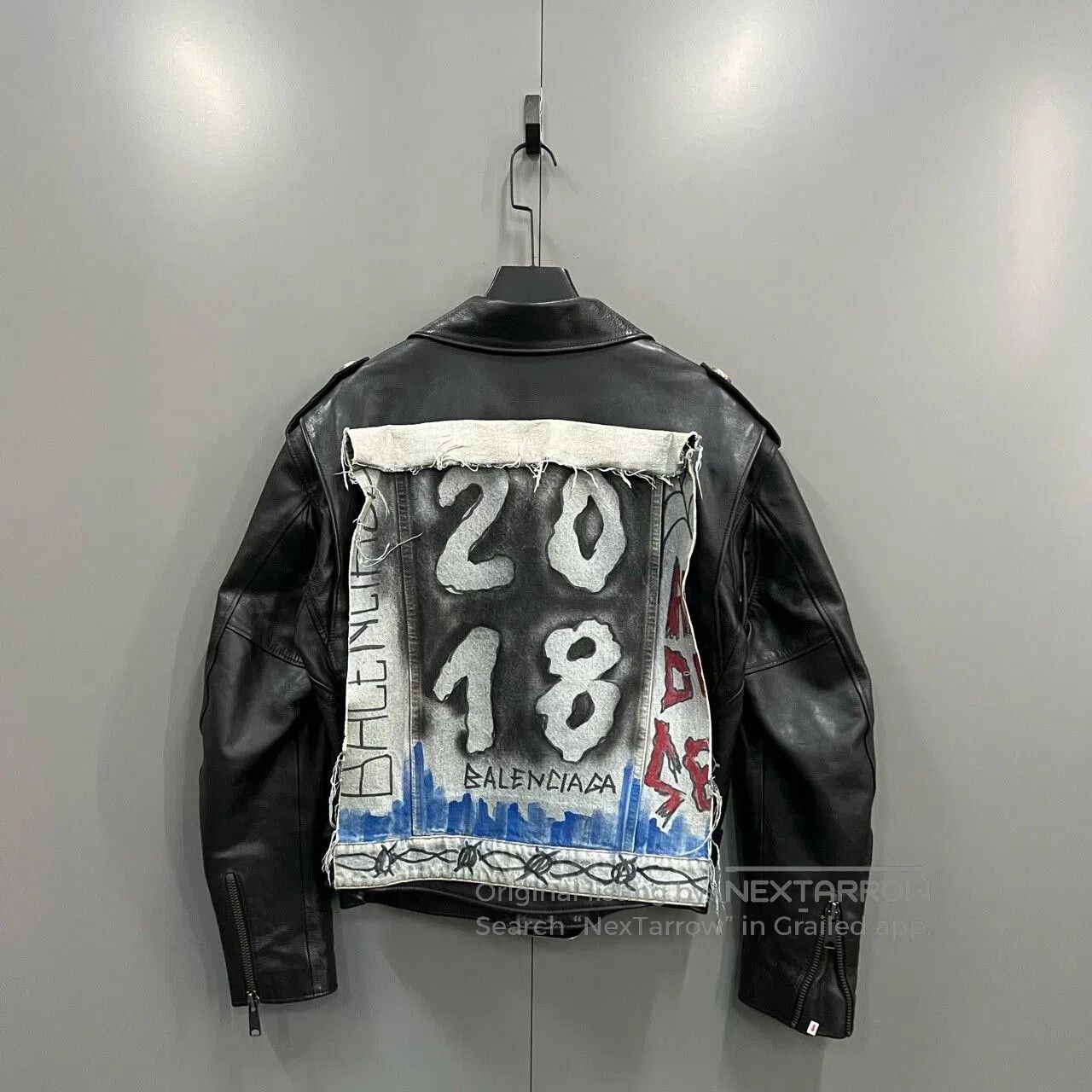 Balenciaga Balenciaga Graffiti Leather Jacket. Size US L / EU 52-54 / 3 - 2 Thumbnail