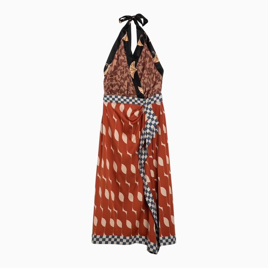o1d2blof0824 Silk Dress in Multicolor
