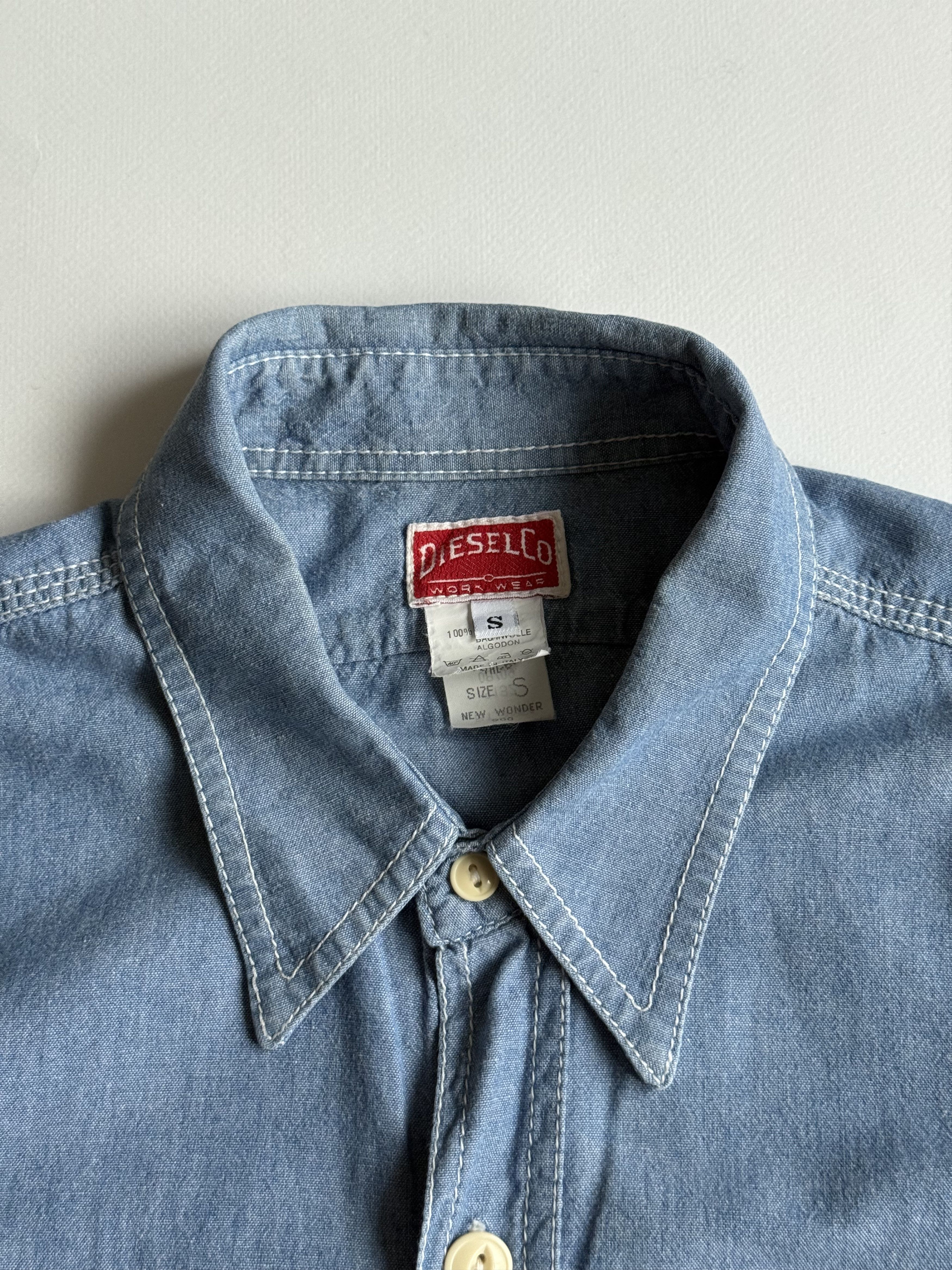 Diesel Men's 90's Diesel Work Wear Denim Shirt (S) Size US S / EU 44-46 / 1 - 3 Thumbnail