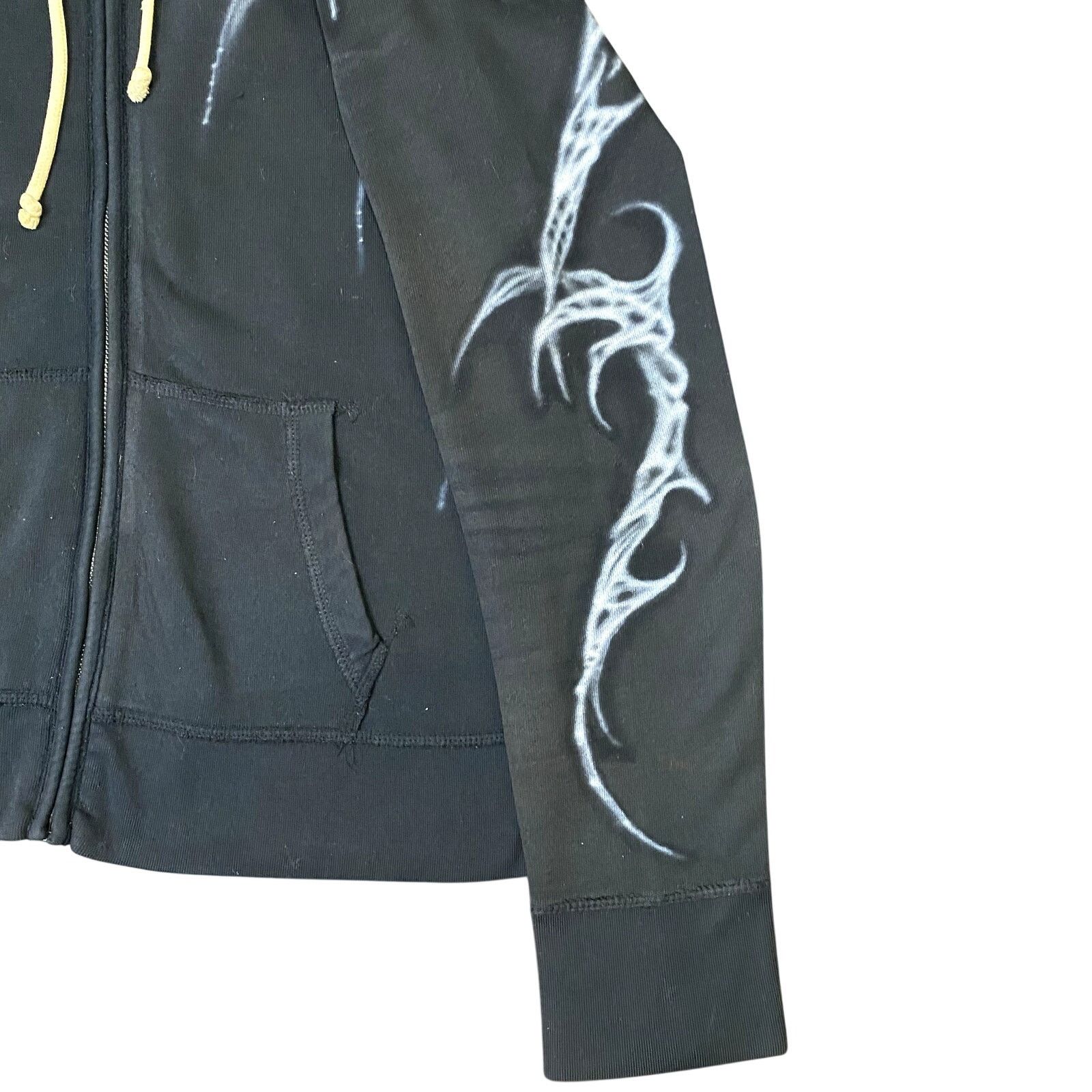 Mossimo Custom Airbrushed DIY Bio Orangic Art to Wear ZipUp Hoodie M Size M / US 6-8 / IT 42-44 - 13 Thumbnail