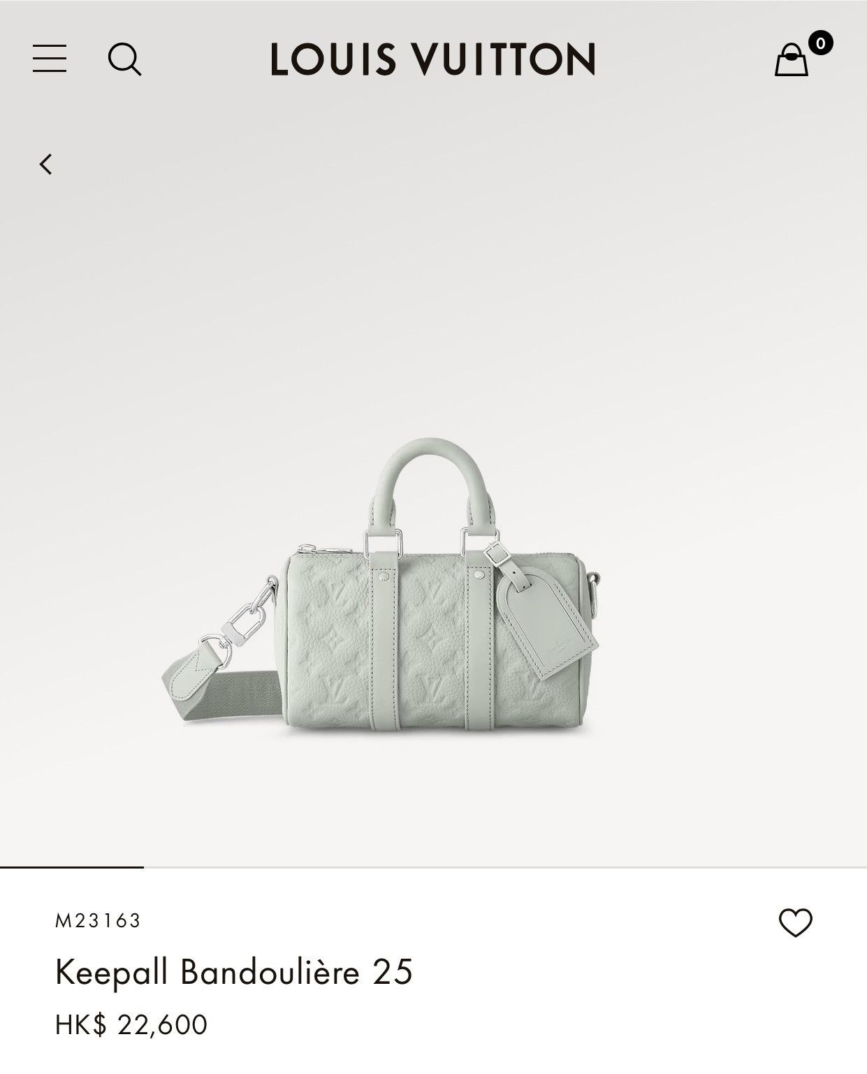 Louis Vuitton Louis Vuitton mineral grey Monogram leather keepall 25 Size ONE SIZE - 1 Thumbnail