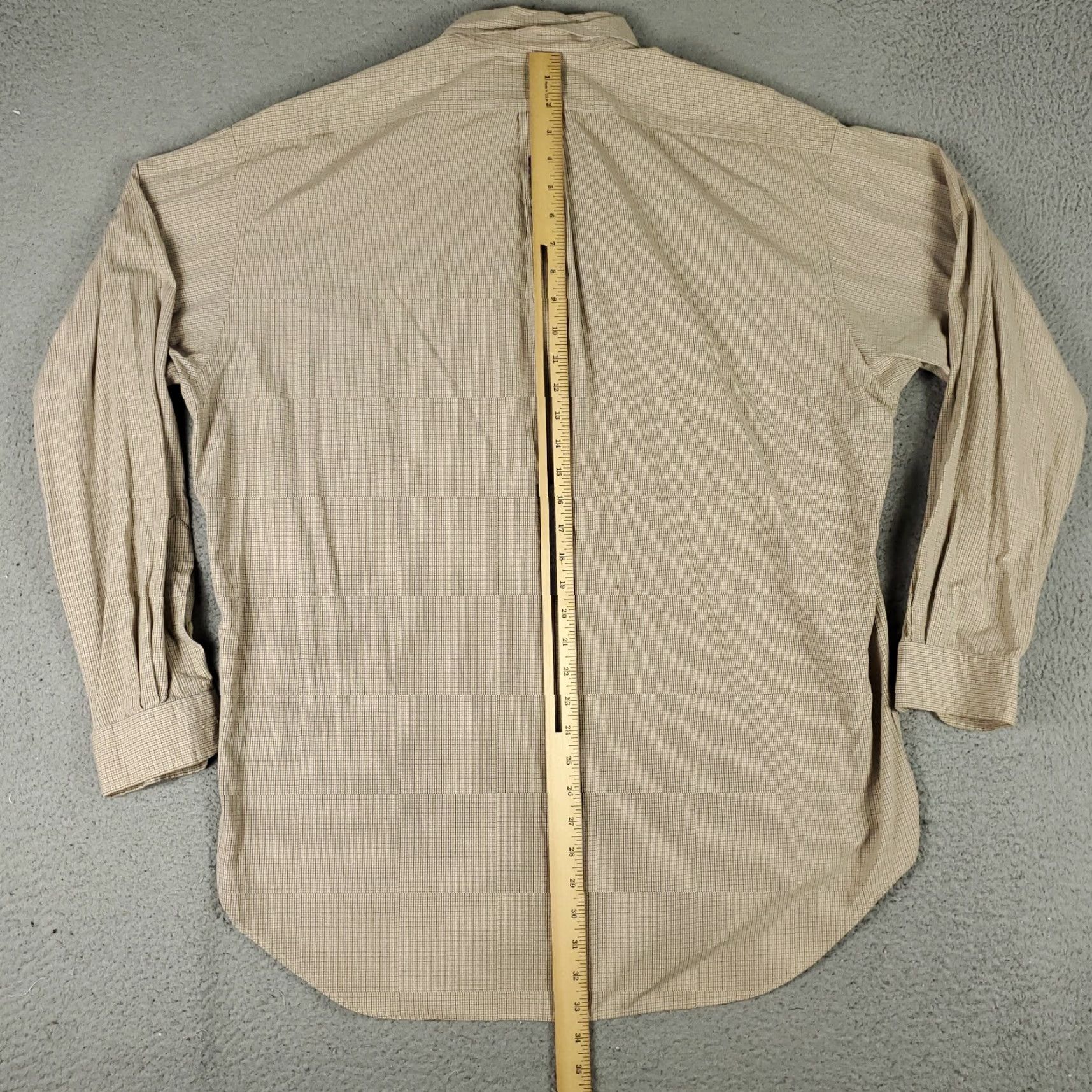 Ralph Lauren Ralph Lauren Check Button-Up Shirt Mens Large Beige Long Sleeve Casual Modern Preppy Size US L / EU 52-54 / 3 - 4 Thumbnail