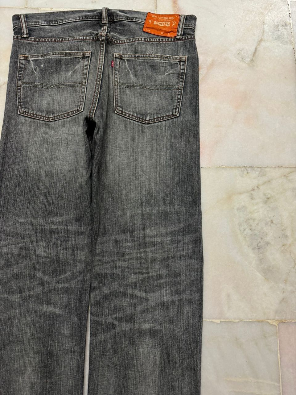 Tornado Mart 💥Insane💥90s Gl Heart Honey Comb Distressed Repaired Insane Size US 33 - 16 Thumbnail