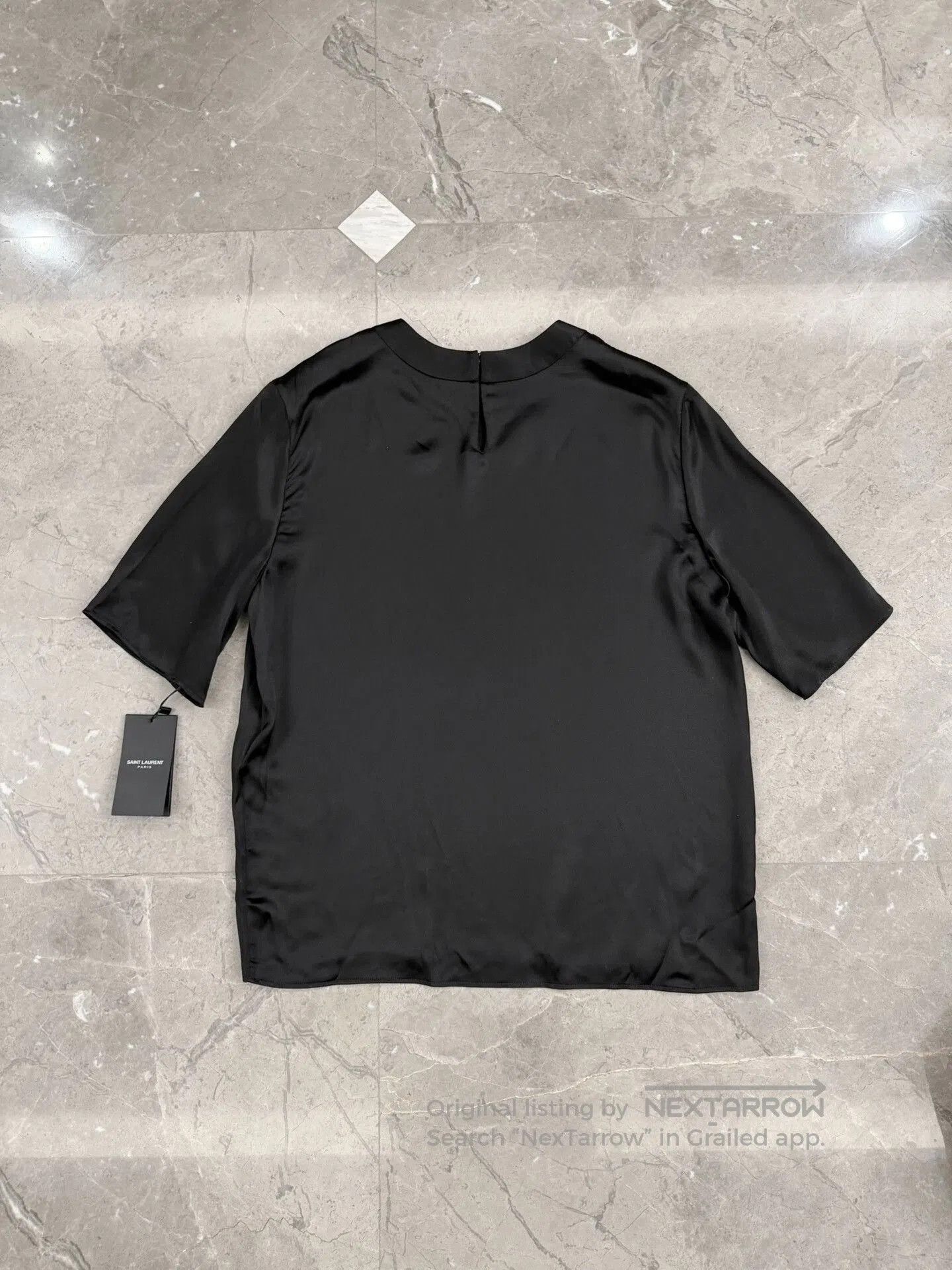 Saint Laurent Paris Saint Laurent Black Silk Short Sleeve Shirt. Size US S / EU 44-46 / 1 - 4 Thumbnail