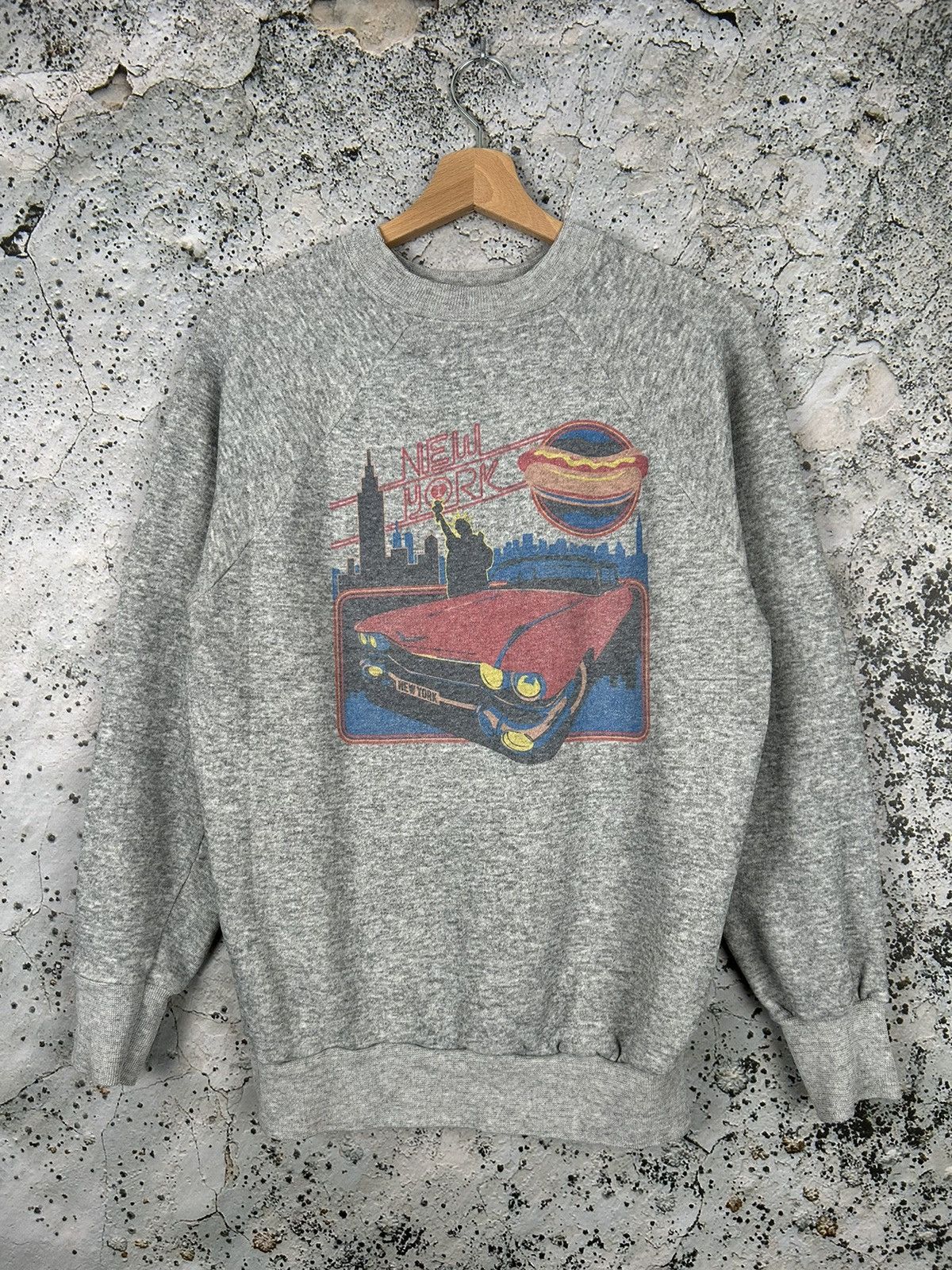 Other Vintage Crewneck New York USA Grey Racing Auto Hype 90s Size US M / EU 48-50 / 2 - 1 Thumbnail