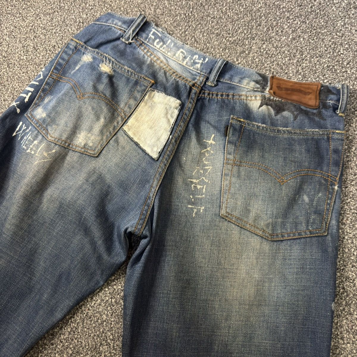 Japanese Brand Japanese Destroyed Karakuri Thrashed Denim Vintage Y2K Size US 34 / EU 50 - 9 Thumbnail