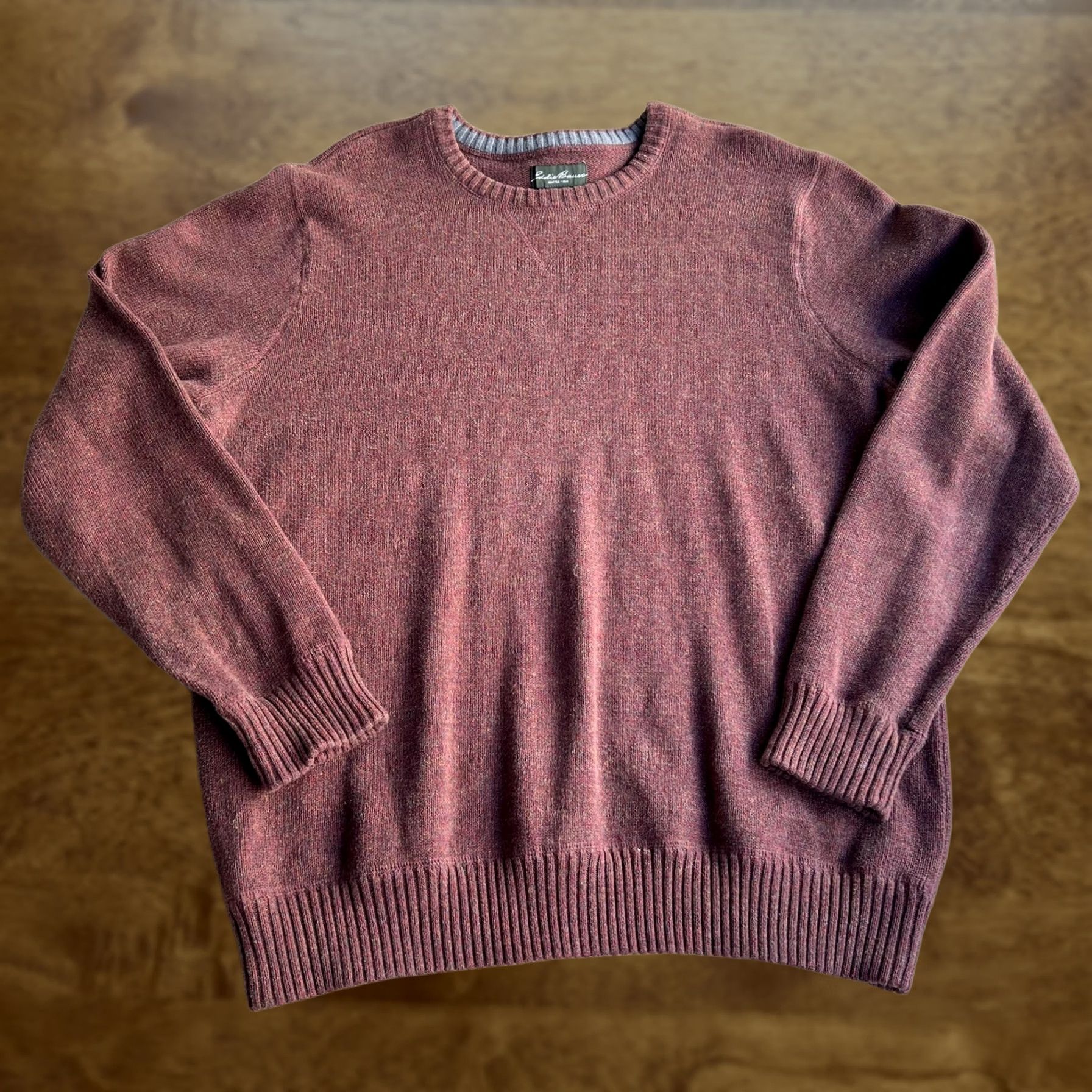 Eddie Bauer Eddie Bauer Sweater Mens XL Orange Heathered Crewneck Knit Pullover 100% Cotton Size US XL / EU 56 / 4 - 1 Thumbnail