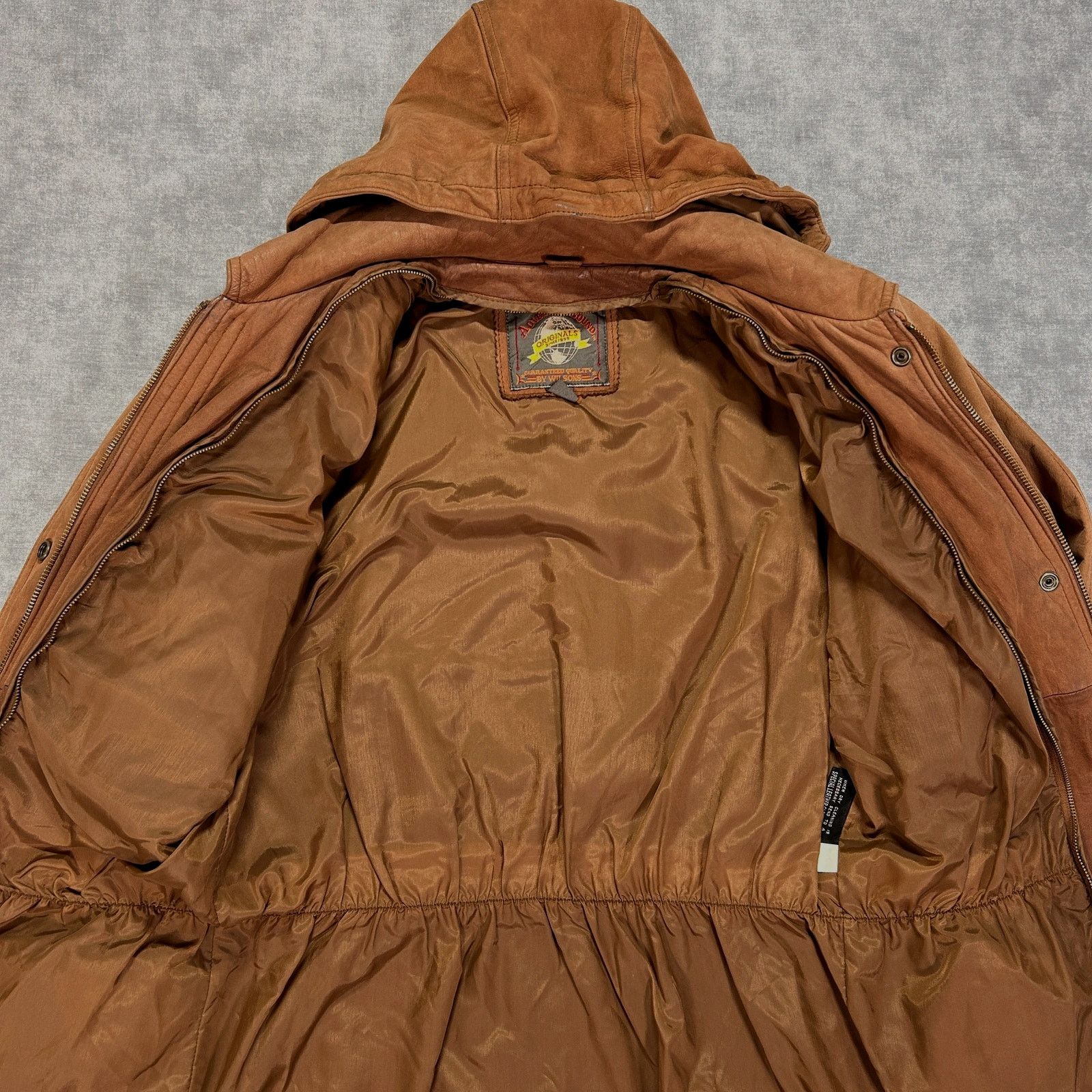 Wilsons Leather VTG Wilsons Adventure Bound brown leather parka womens XS Size XS / US 0-2 / IT 36-38 - 4 Thumbnail