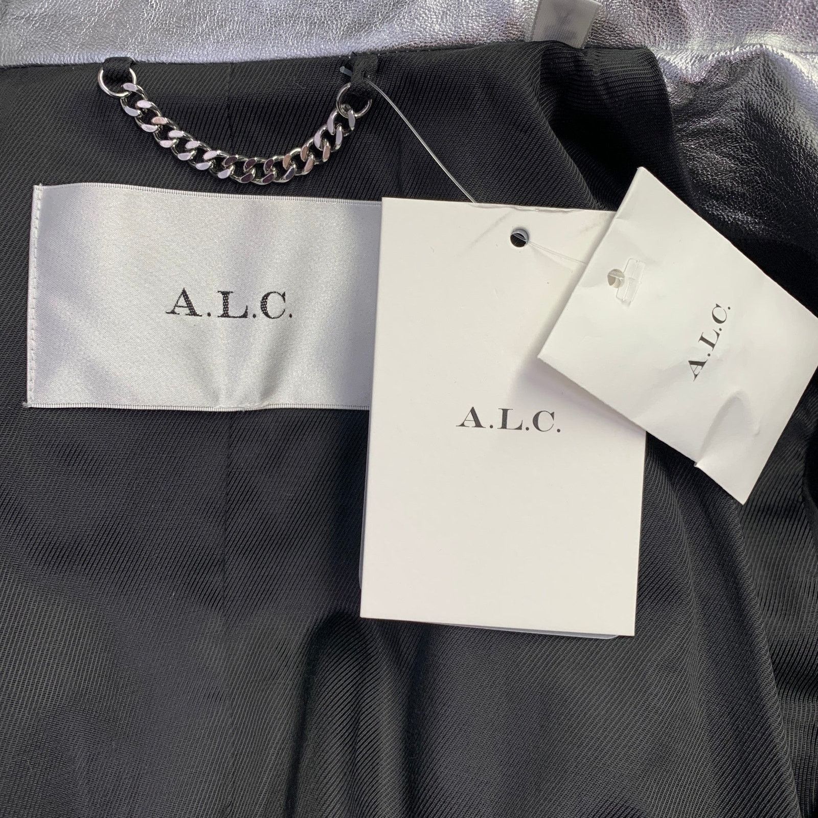 A.L.C. A.L.C. Size M Silver Viscose Blend Metallic Jacket Blazer Size M / US 6-8 / IT 42-44 - 7 Thumbnail