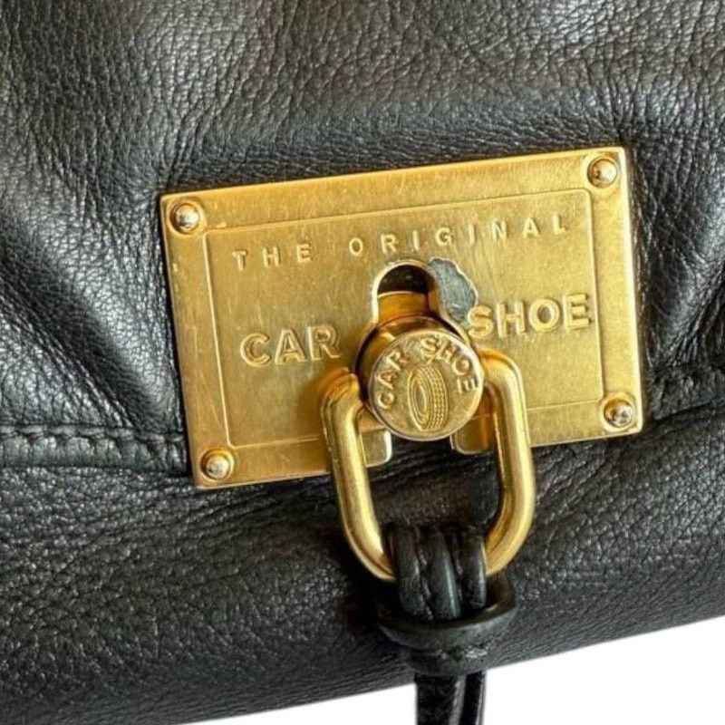 Car Shoe The Original Car Shoe Black Leather Tote Bag Size ONE SIZE - 8 Thumbnail