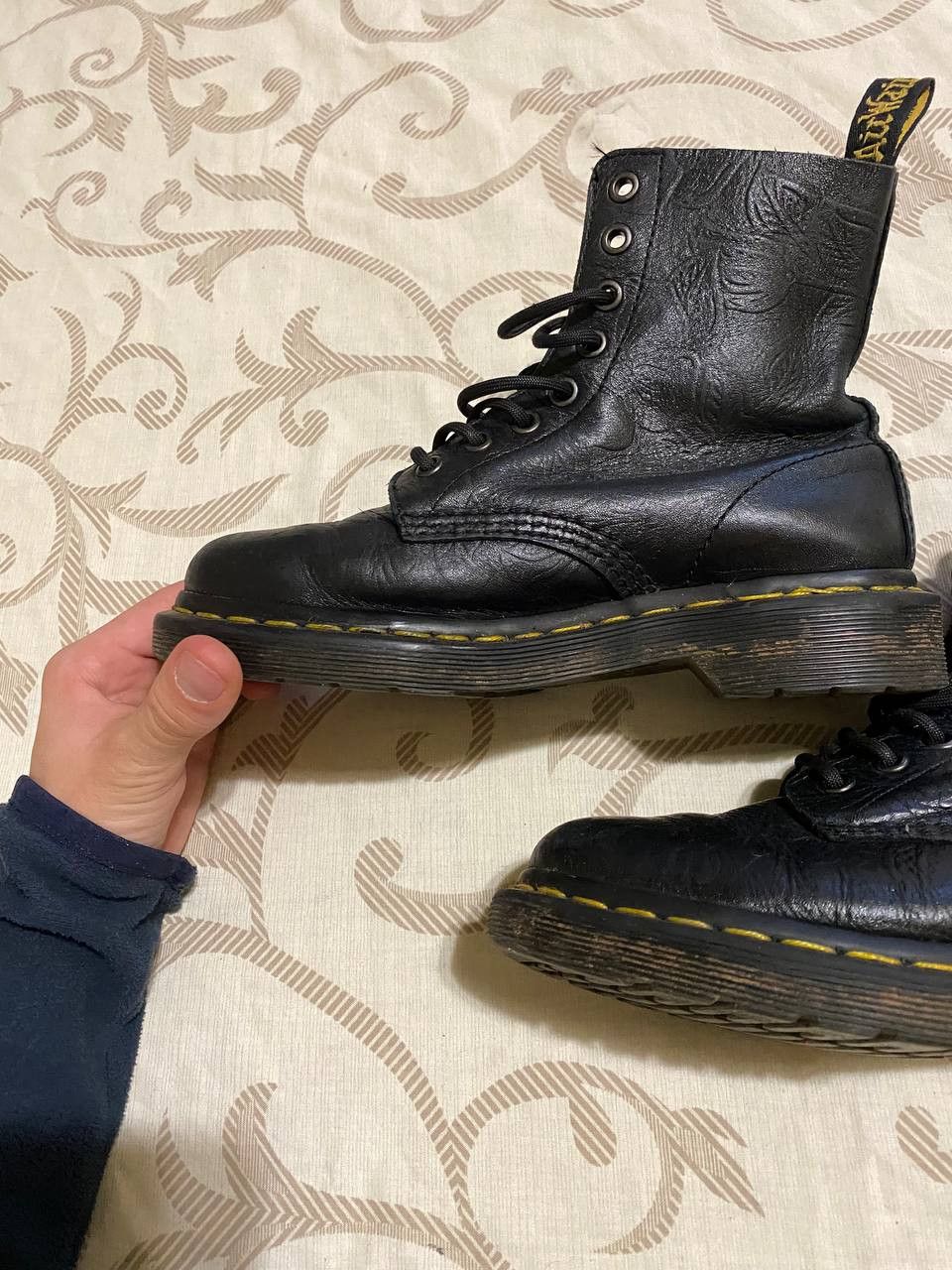 Dr. Martens Dr. Martens 1460 8-Eye – Pebbled Leather – Made in England Size US 5 / IT 35 - 3 Thumbnail