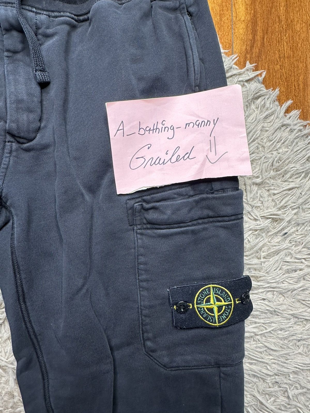Stone Island Stone Island Sweatpants (Black/Large) Size US 34 / EU 50 - 2 Thumbnail