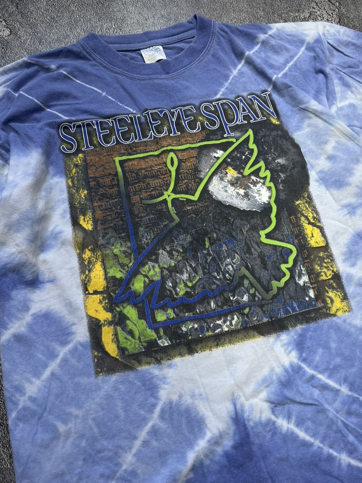 Band Tees × Vintage Steeleye Span Tie Dye Shirt UK Tour 97 Folk Rock Band Men's Size US XL / EU 56 / 4 - 2 Thumbnail