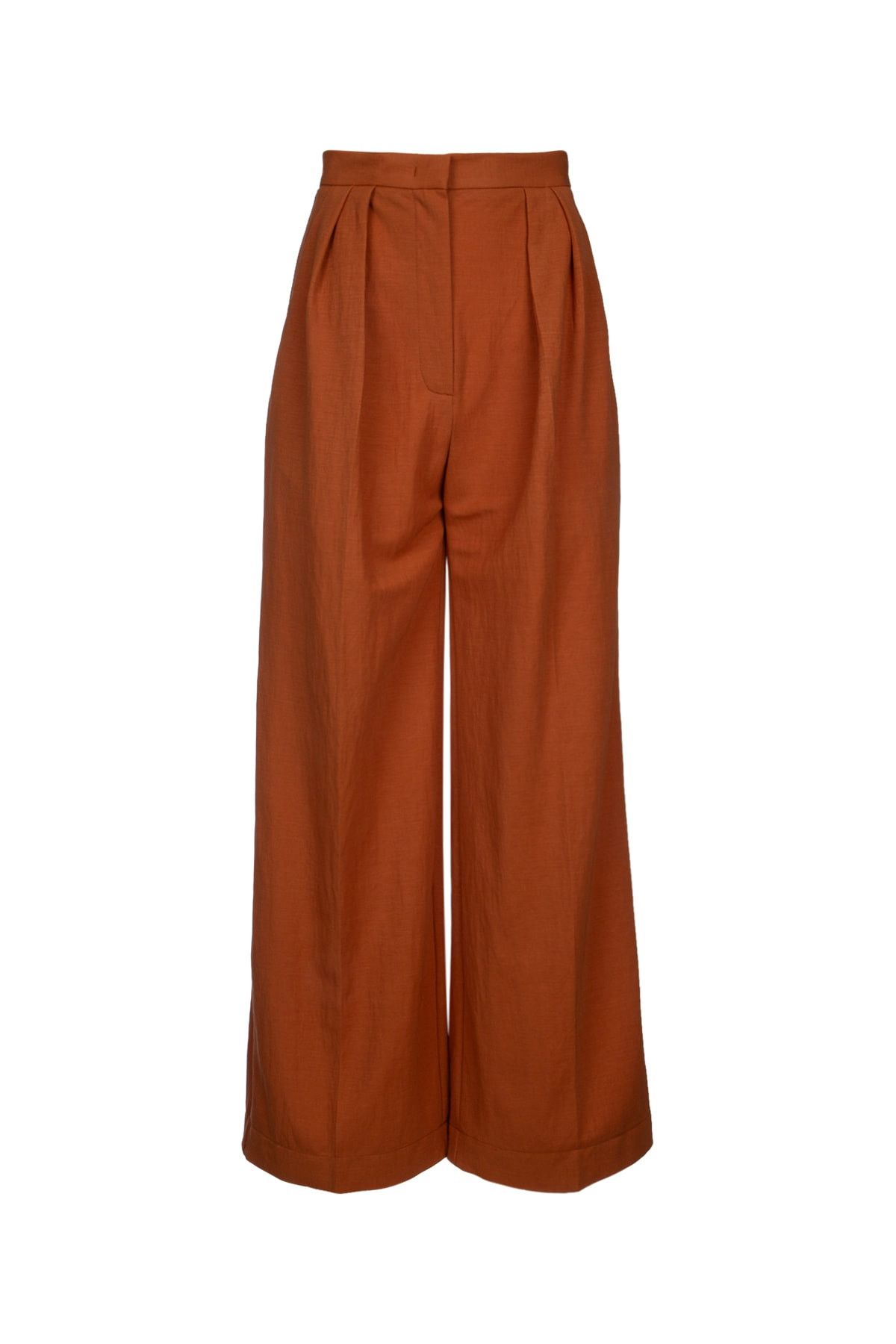 image of Harris Wharf London Women Oversized Pleated Trousers Rayon in Mixed Colours (Size 27)