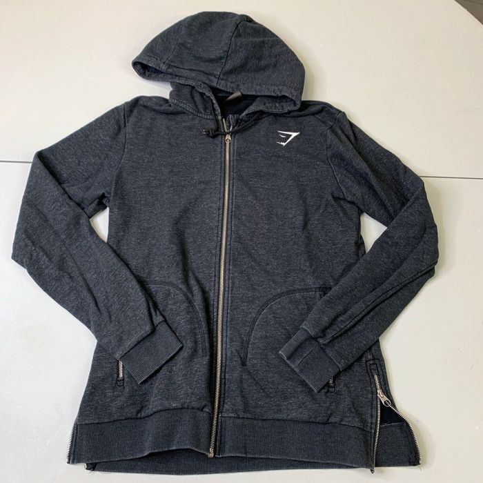 Gymshark, Tops, Gymshark Grey Zip Up Hoodie Womens Medium Great Condition