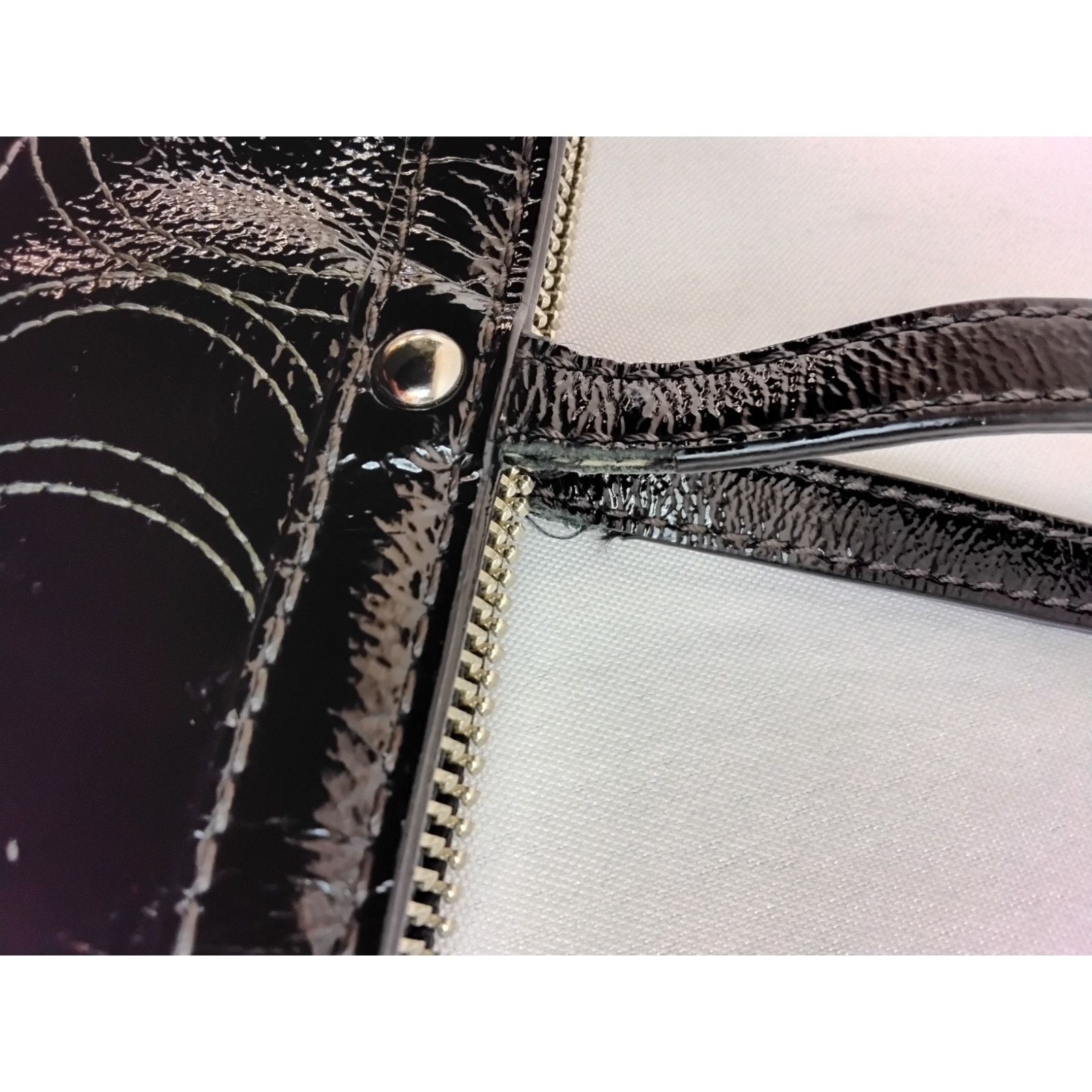 Coach Coach Signature Stitch Tote Bag Black Patent Leather Size ONE SIZE - 15 Thumbnail