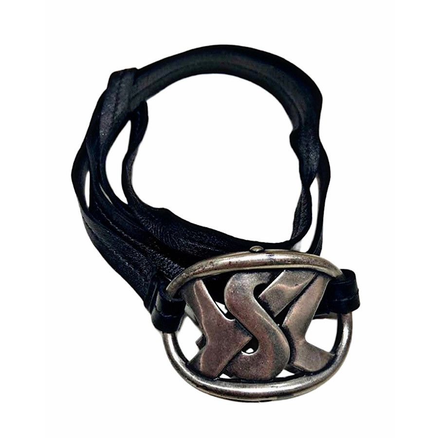 Yves Saint Laurent Authentic YSL Rive Gauche Logo Plate Double Wrap bracelet Size ONE SIZE - 2 Thumbnail