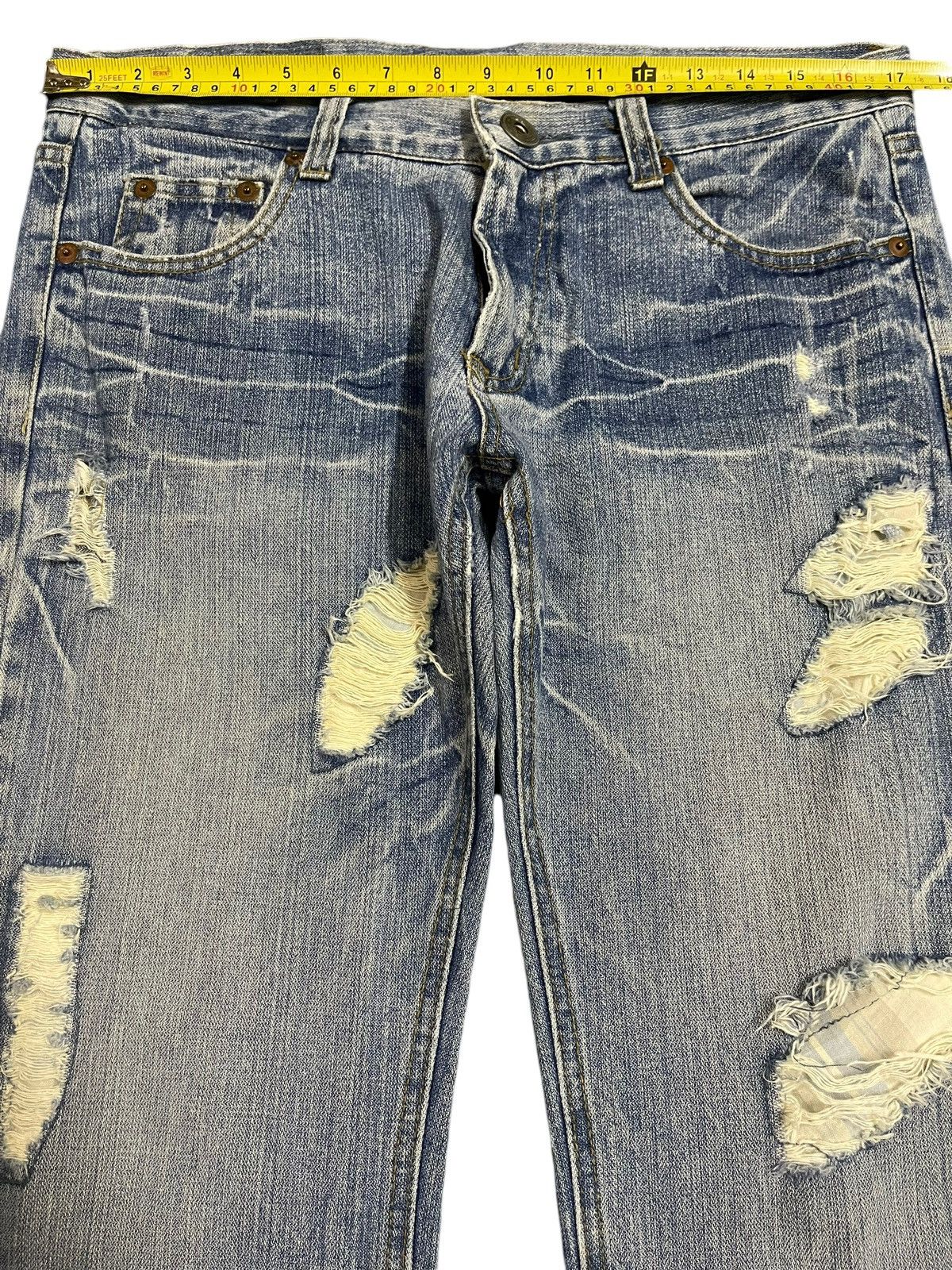 Kapital Vintage Japanese Brand Blue Faded Wash Distress Loose Jeans Size US 34 / EU 50 - 11 Thumbnail