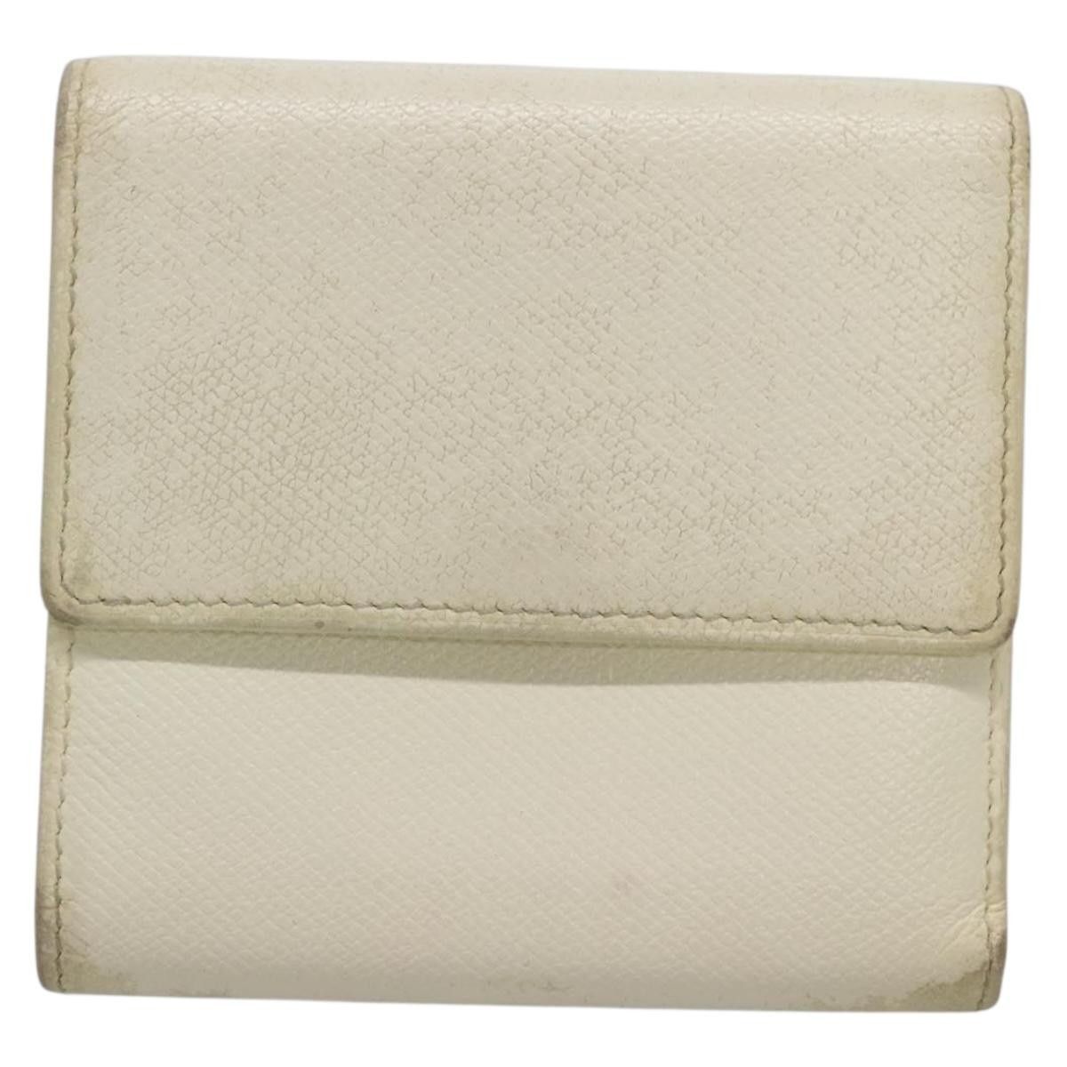 Chanel Chanel Bifold Wallet Leather White Gold CC Size ONE SIZE - 2 Thumbnail