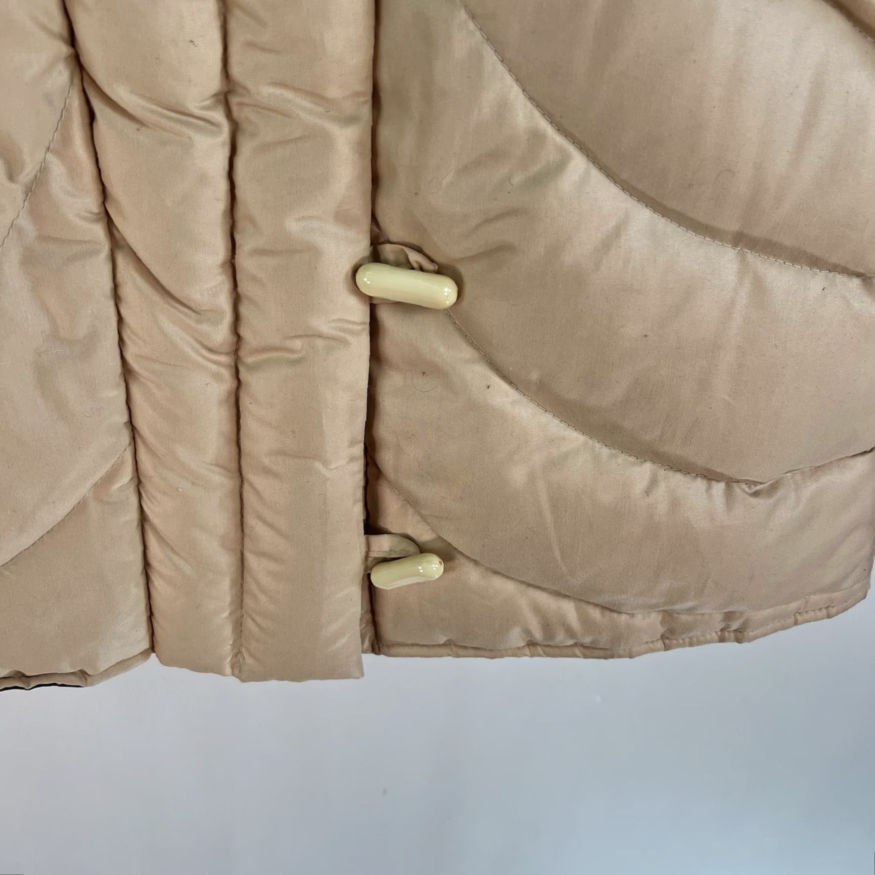 Vintage Blend Jacket Womens S Gold Down Puffer Mid-Length Quilted 90s Bohemian Designer US Made Size S / US 4 / IT 40 - 4 Thumbnail