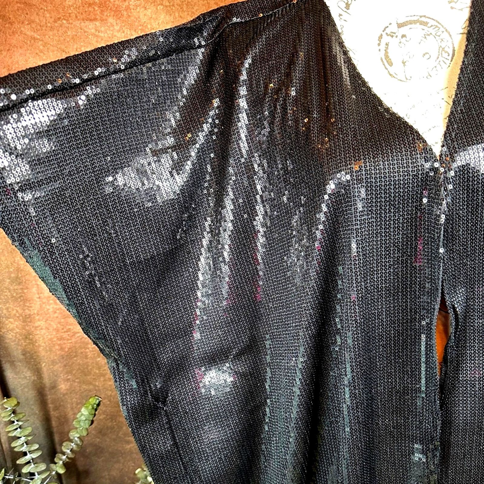 Other Shavonne Dorsey Silvia Sequin Kimono/Topper - Black - size L Size L / US 10 / IT 46 - 8 Thumbnail