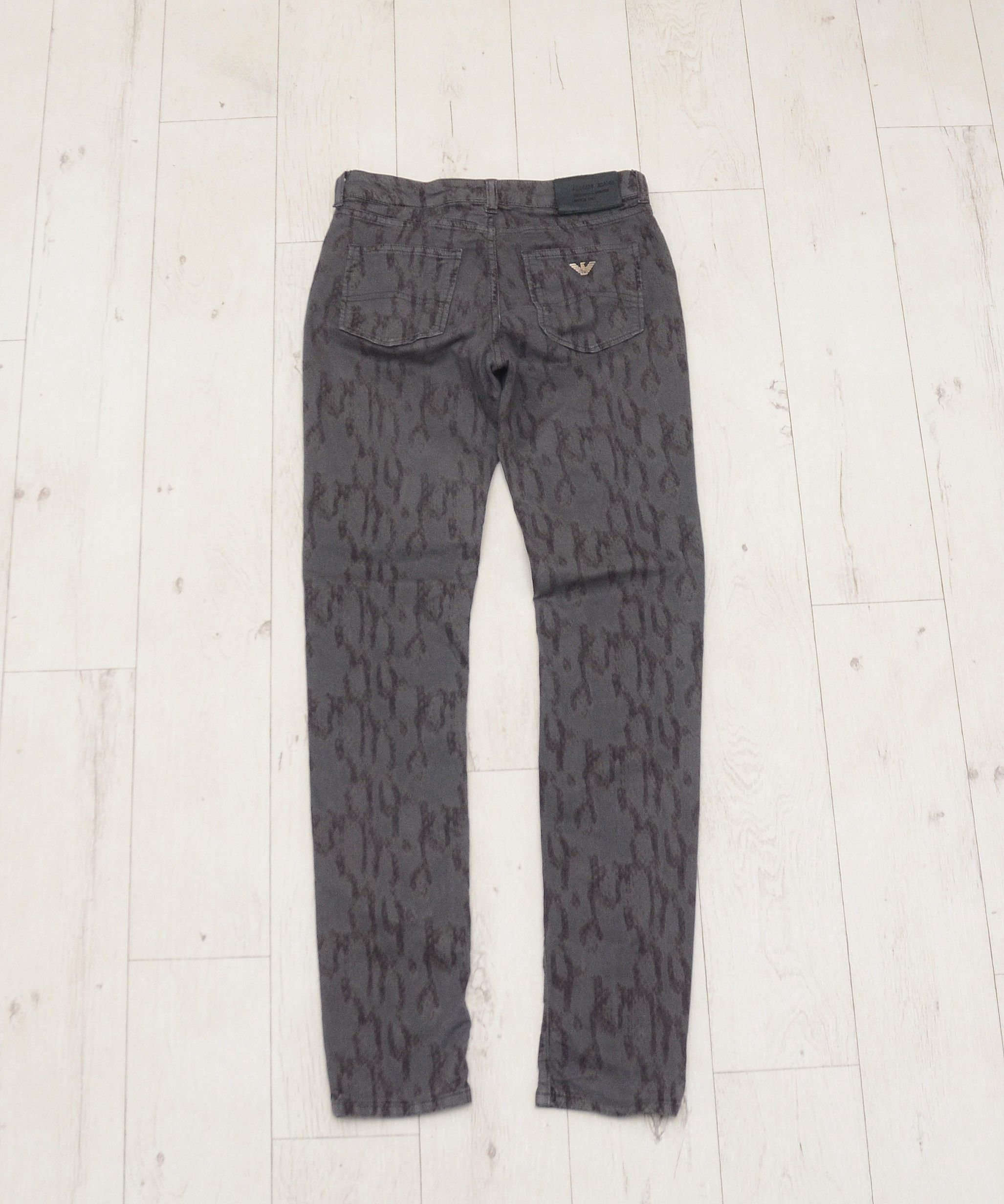 Armani × Emporio Armani × Vintage Armani Jeans Snake Print Denim Skinny Slim Y2K Womenswear Size 27" / US 4 / IT 40 - 2 Thumbnail