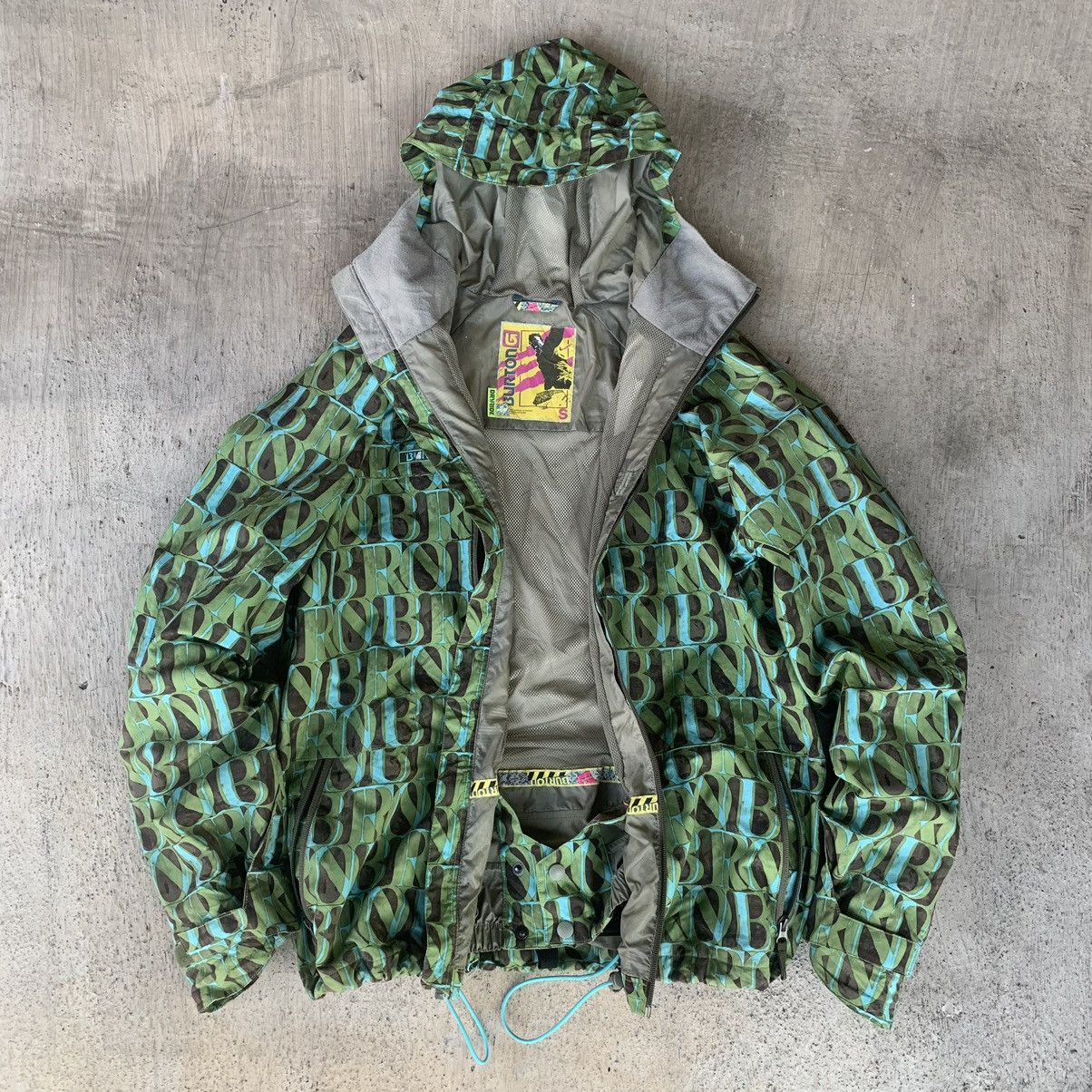 Burton × Vintage Burton full Text over printed outdoor Jacket vintage Size US M / EU 48-50 / 2 - 9 Thumbnail
