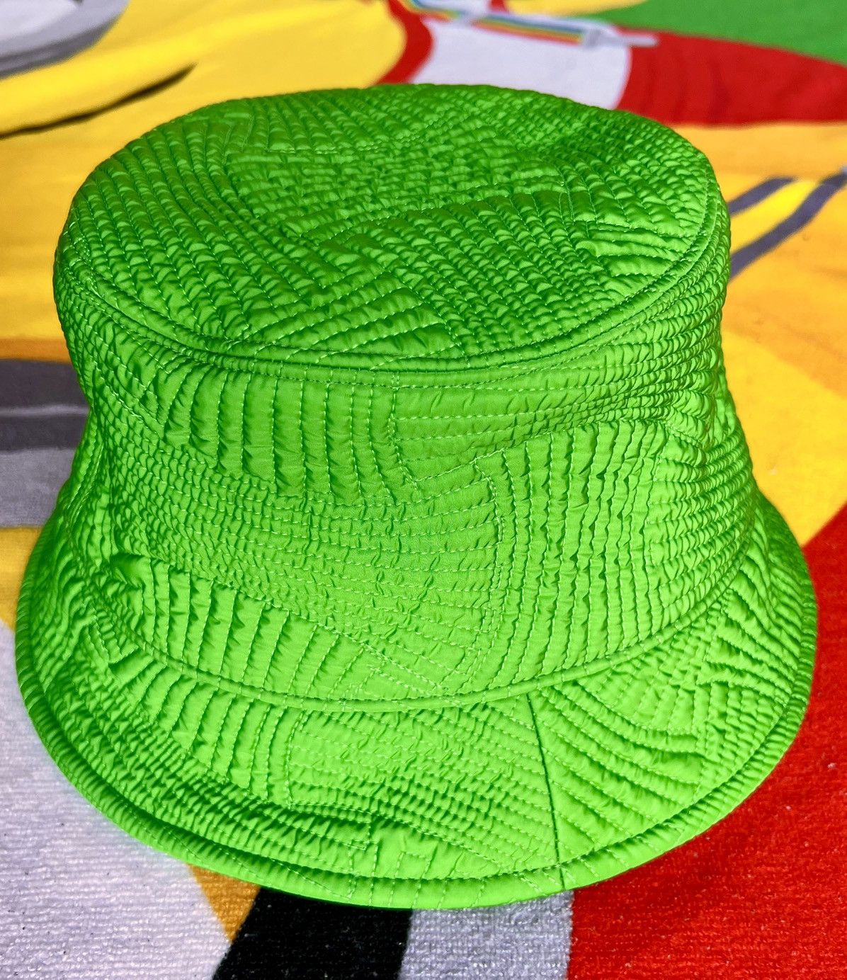 Bottega Veneta Bottega Veneta Bucket Hat Acid Green Intrecciato Nylon new S Size ONE SIZE - 3 Thumbnail