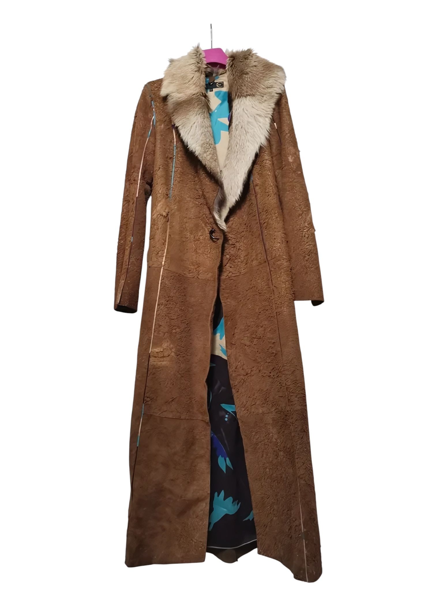 Roberto Cavalli RAW CUT LEATHER LONG COAT Size M / US 6-8 / IT 42-44 - 2 Thumbnail