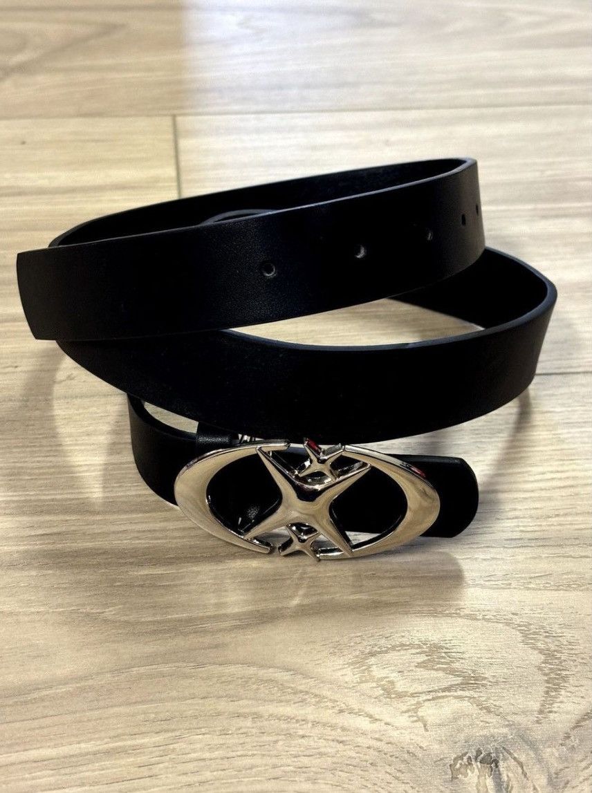 Japanese Brand × Vintage Black Triple Star Belt Size 30 - 3 Thumbnail