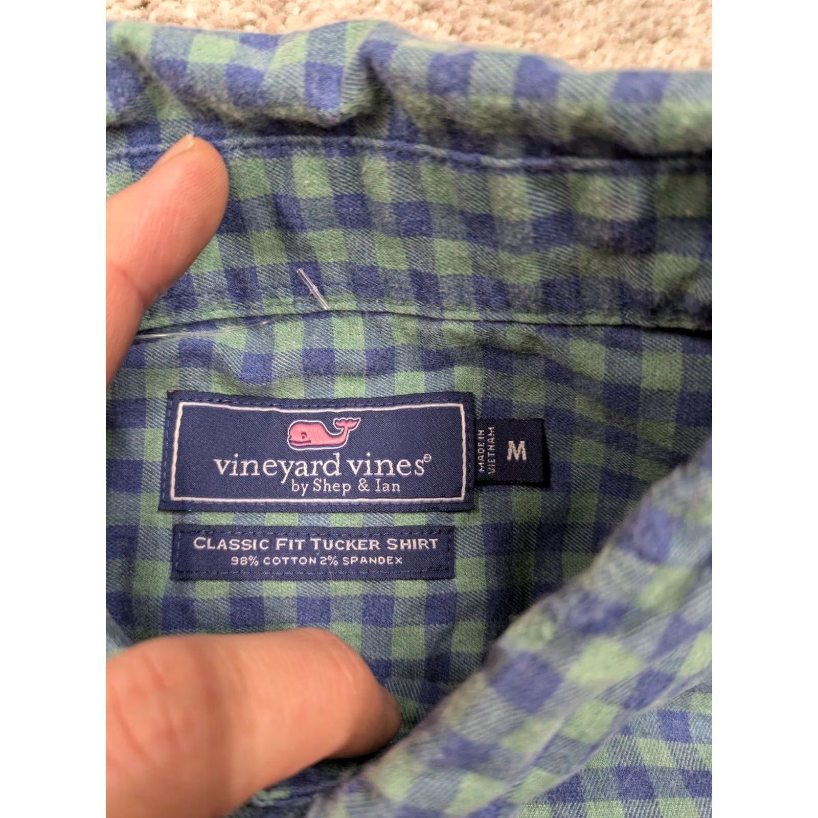 Vineyard Vines Vineyard Vines Shirt Mens M Medium Green Check Button Down Classic Fit Size US M / EU 48-50 / 2 - 5 Thumbnail