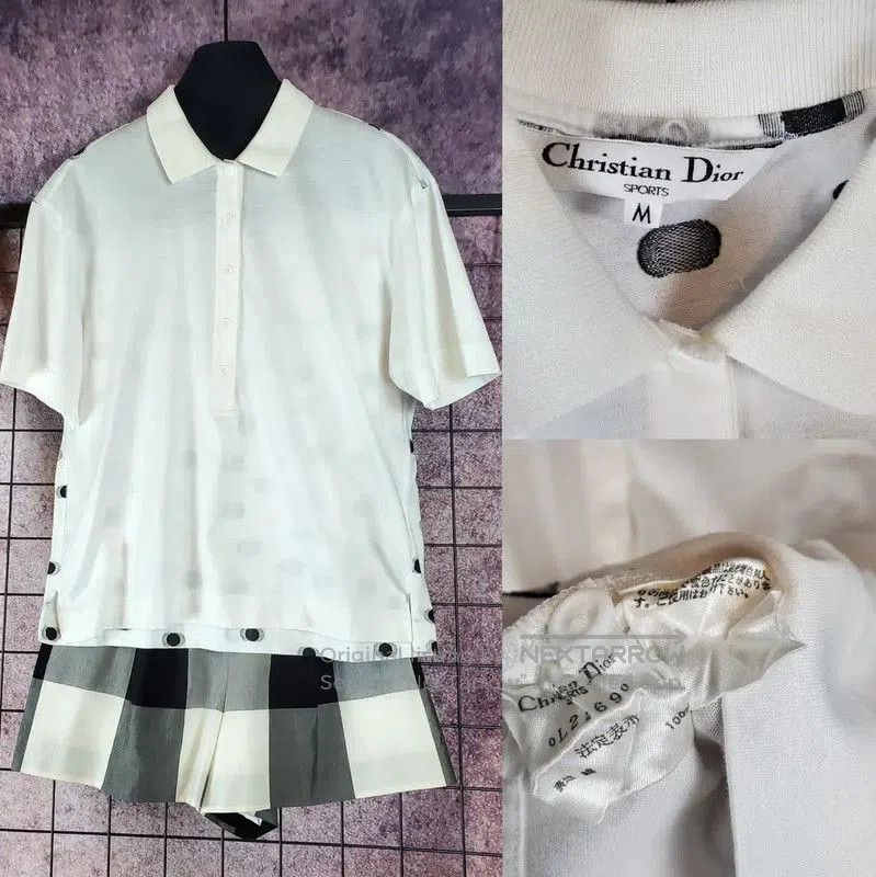 Dior Dior Men's White Summer Cotton Polka Dot Top . Size US M / EU 48-50 / 2 - 1 Thumbnail